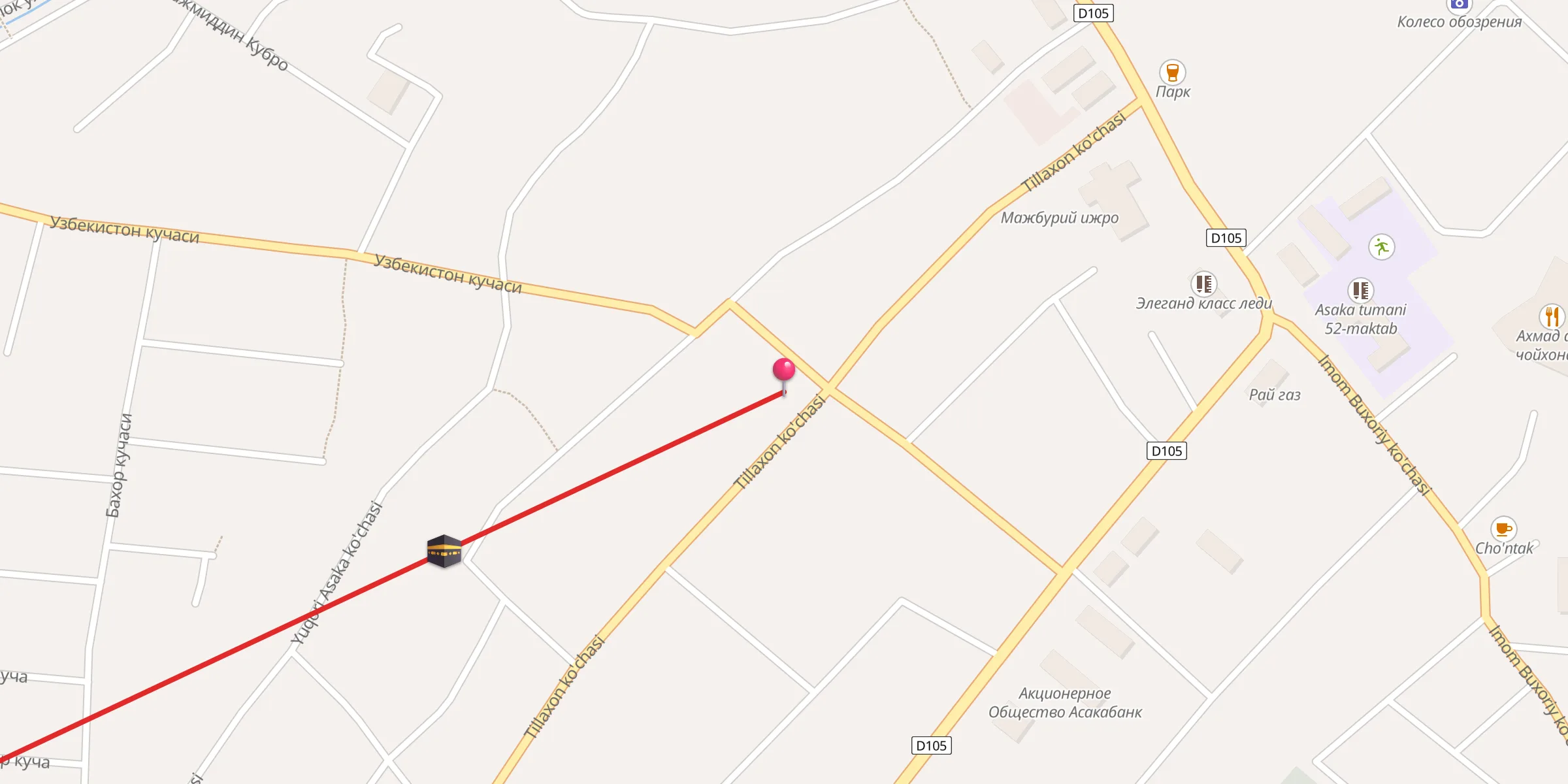 Carte de localisation : Xazrati Umar jome' masjidi