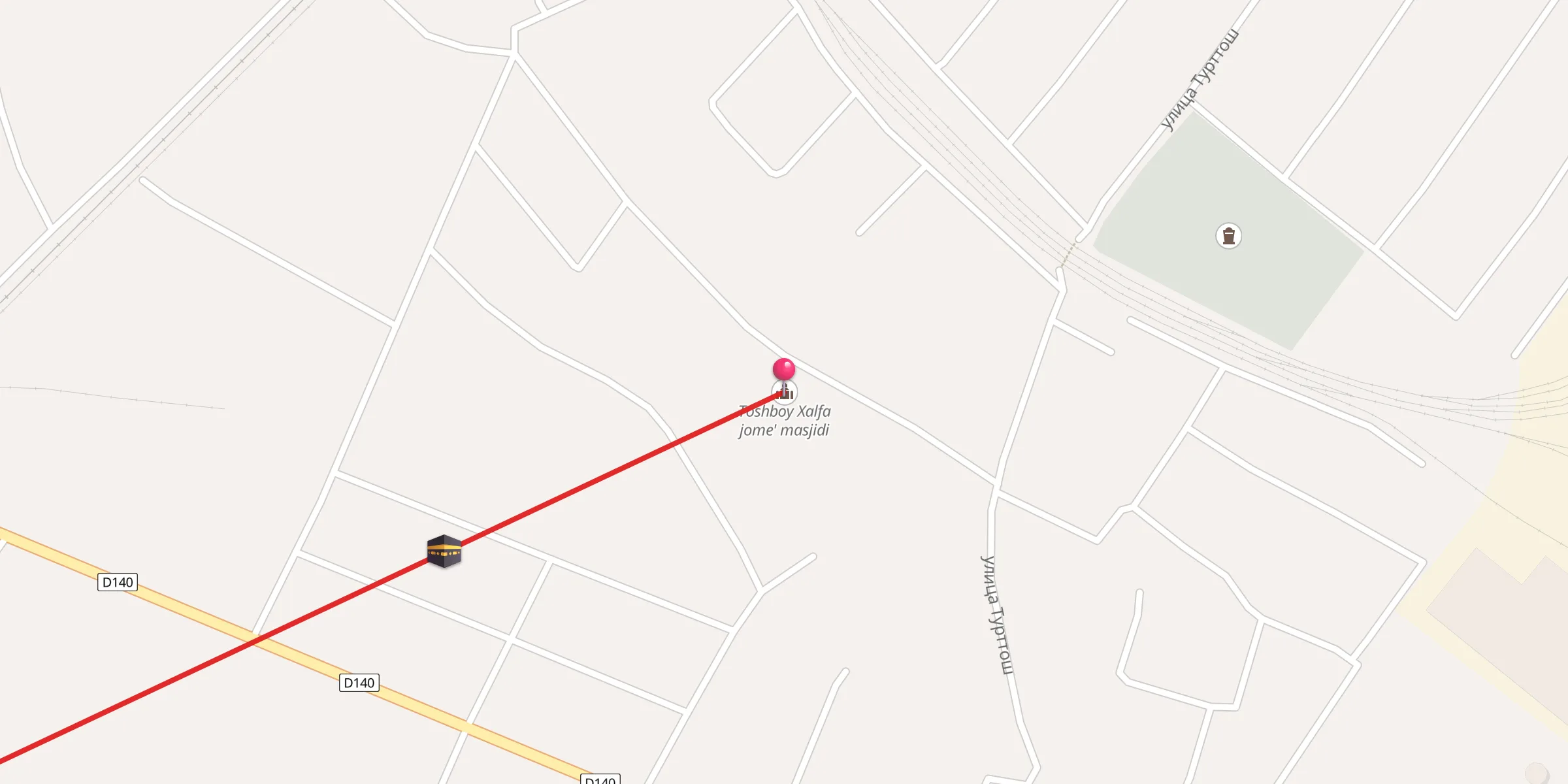 Carte de localisation : Toshboy Xalfa jome' masjidi