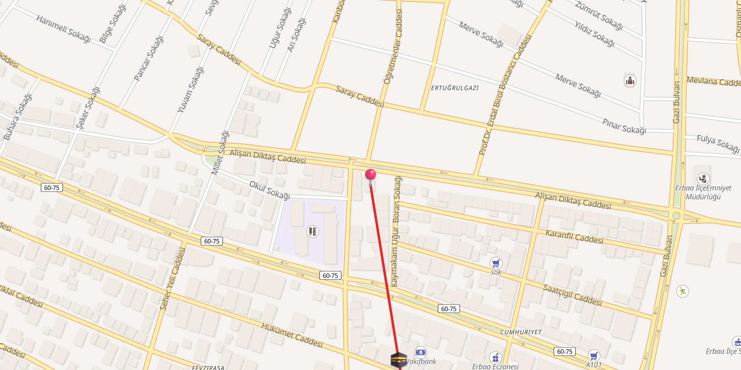 Carte de localisation : Ömer Avni Özyurt Camii