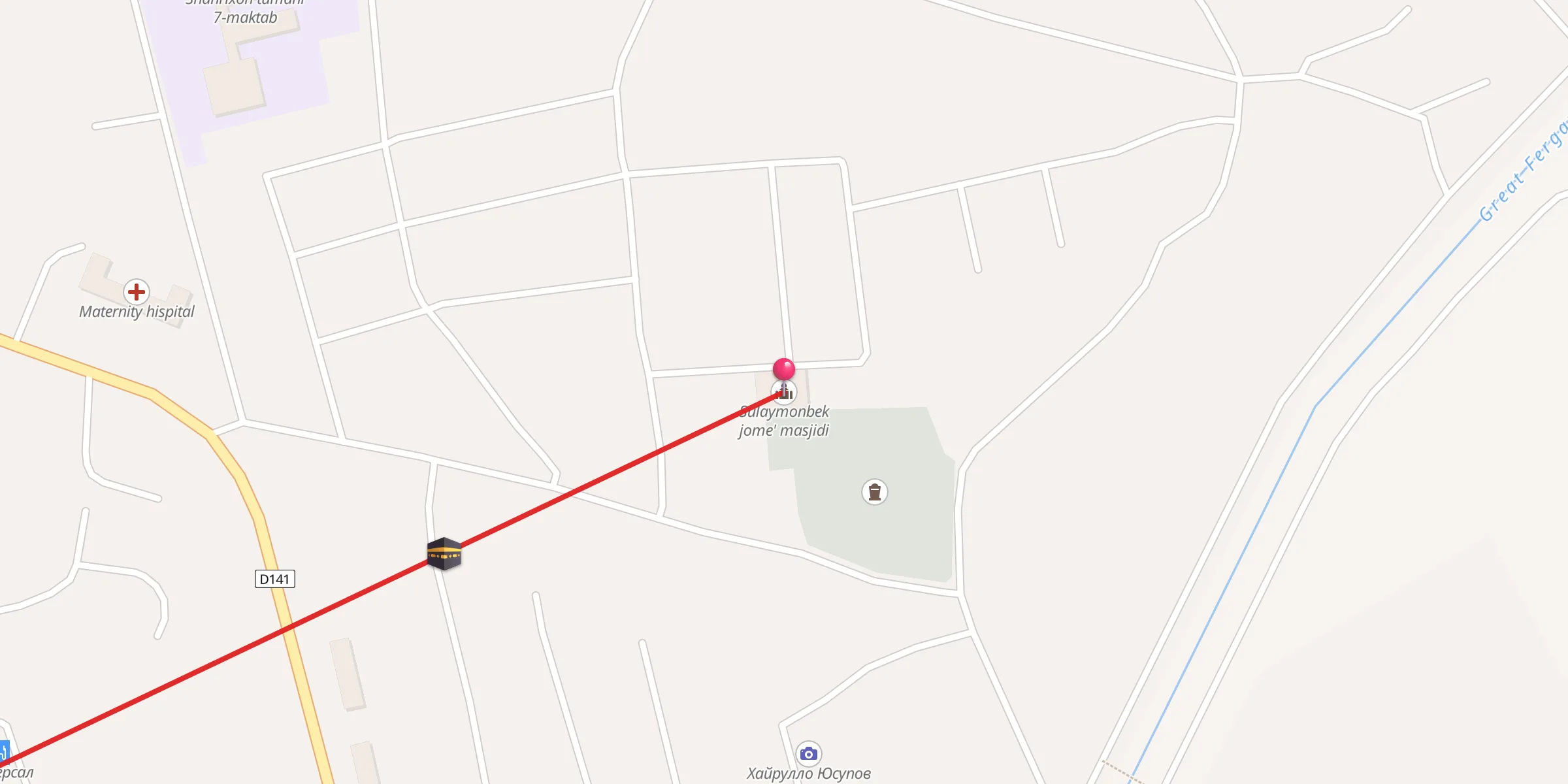 Carte de localisation : Sulaymonbek jome' masjidi