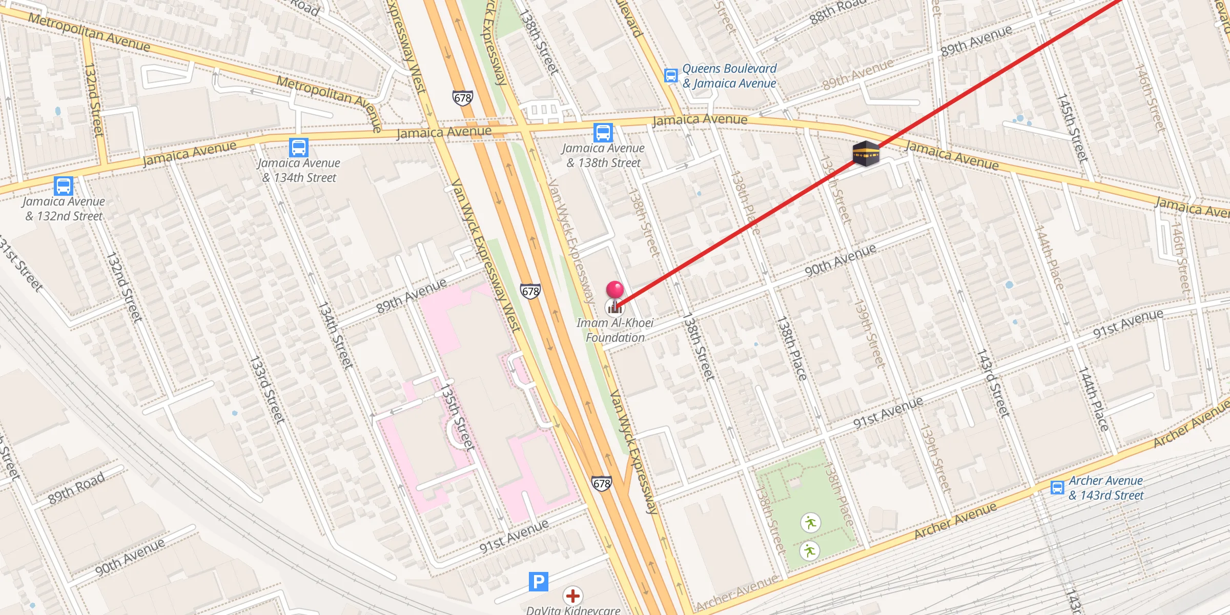Carte de localisation : Imam Al-Khoei Foundation