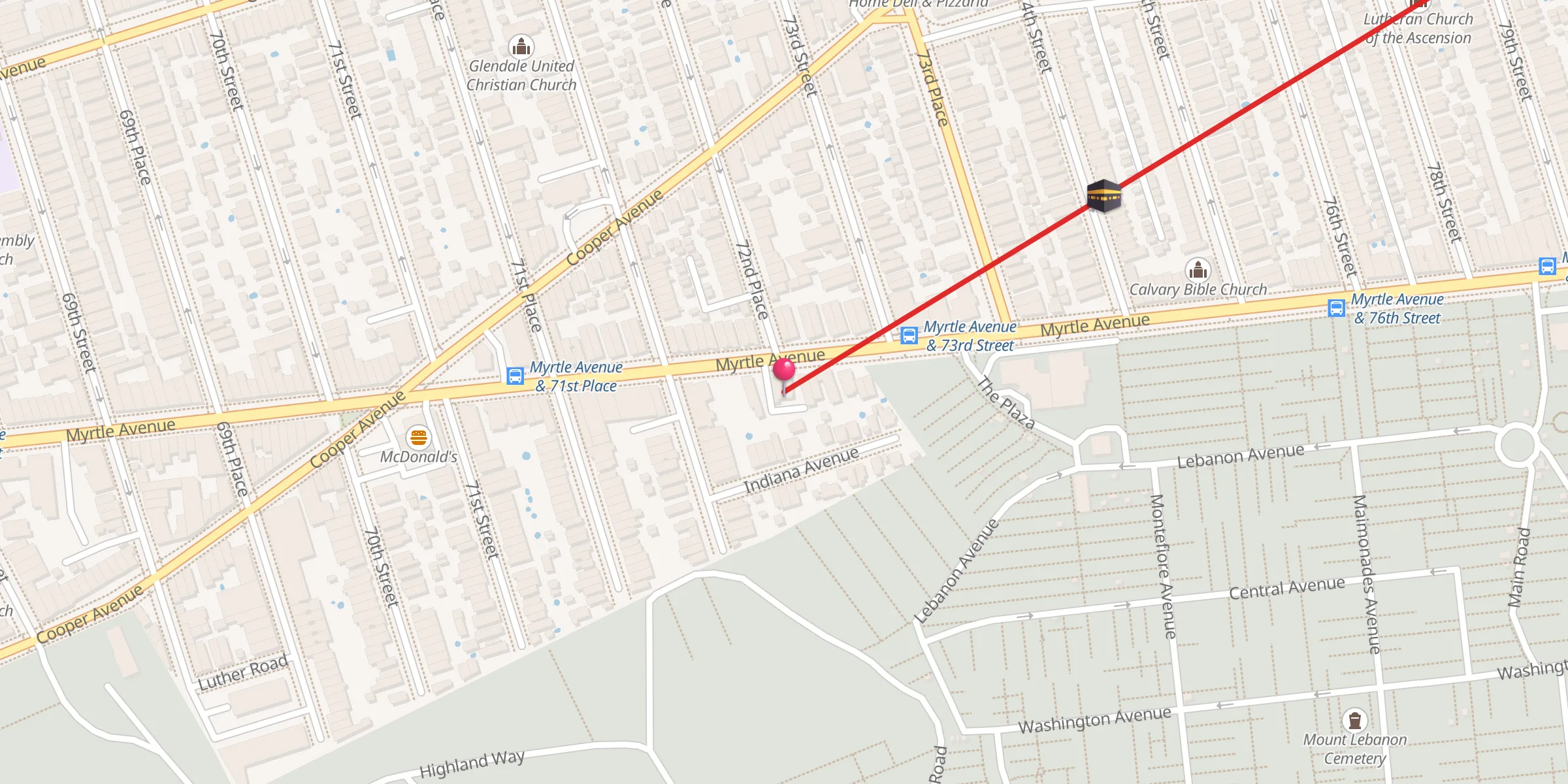 Carte de localisation : Albanian American Islamic Center of Queens
