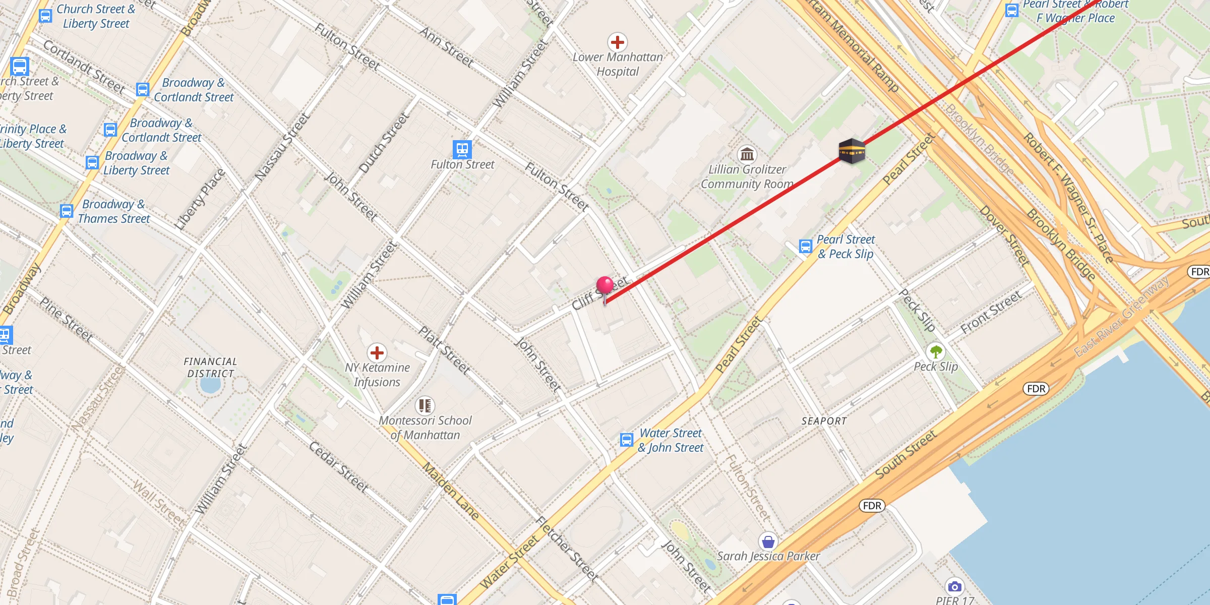Carte de localisation : Masjid Manhattan