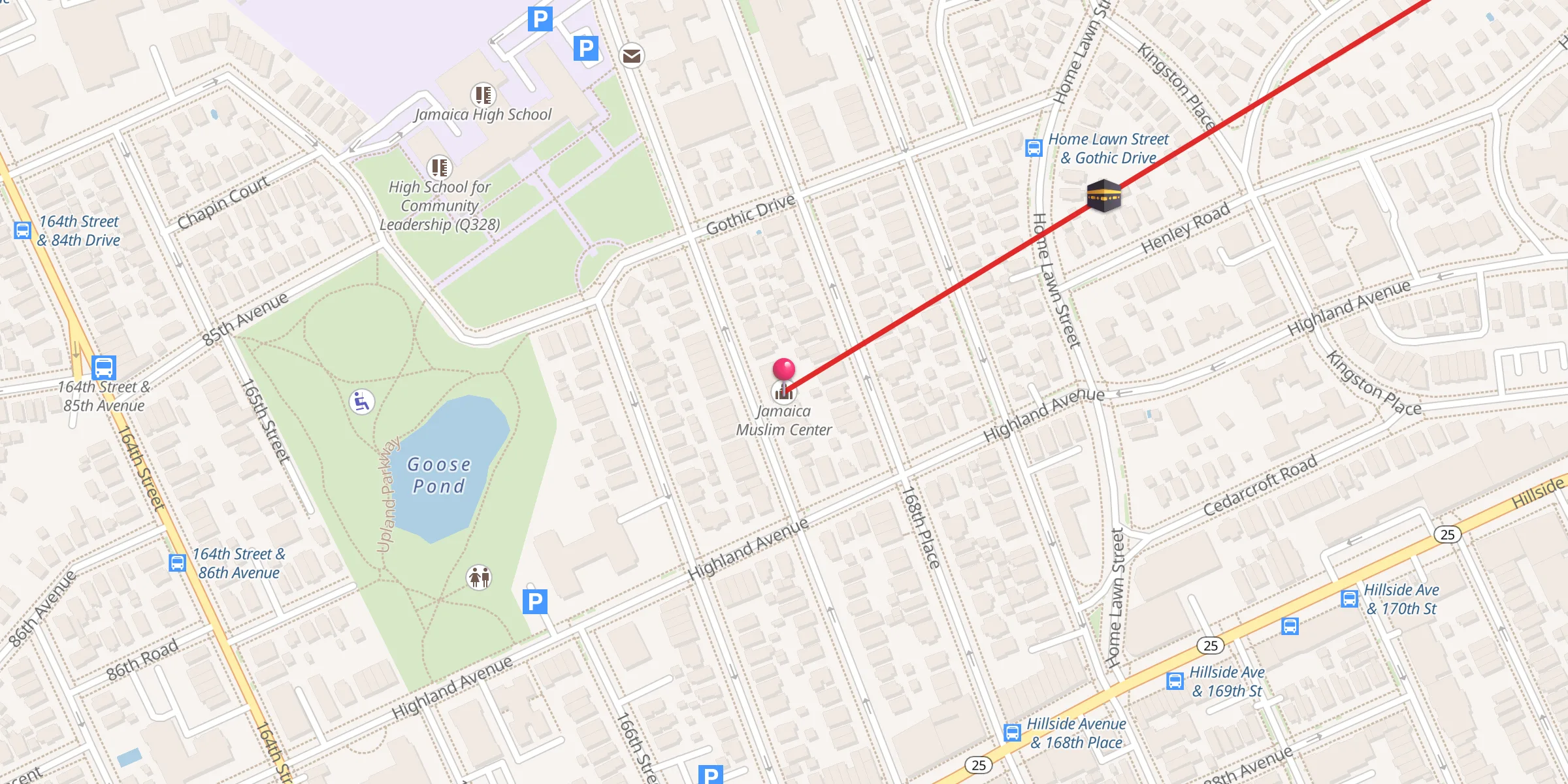 Carte de localisation : Jamaica Muslim Center