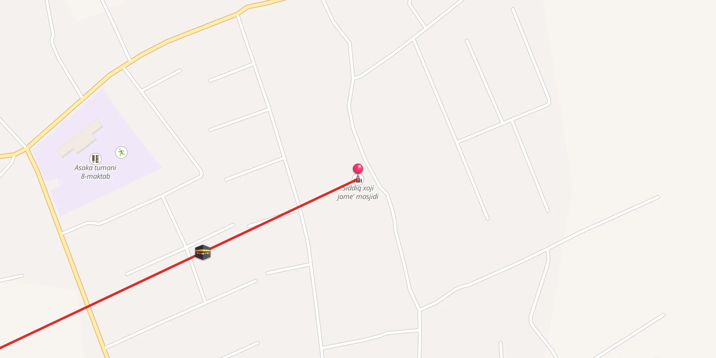 Carte de localisation : Siddiq xoji jome' masjidi