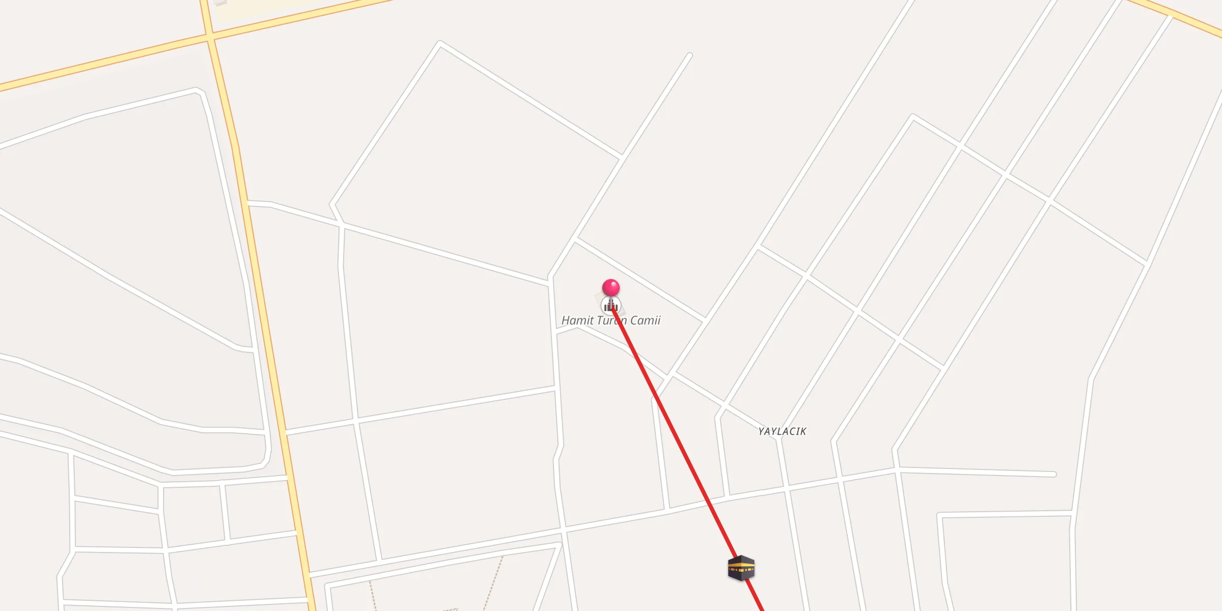 Carte de localisation : Hamit Turan Camii