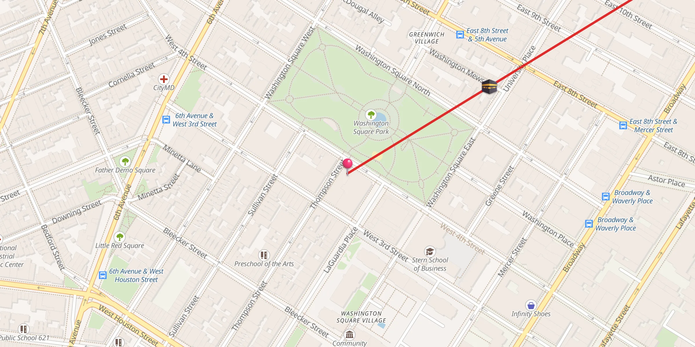Carte de localisation : Islamic Center at NYU