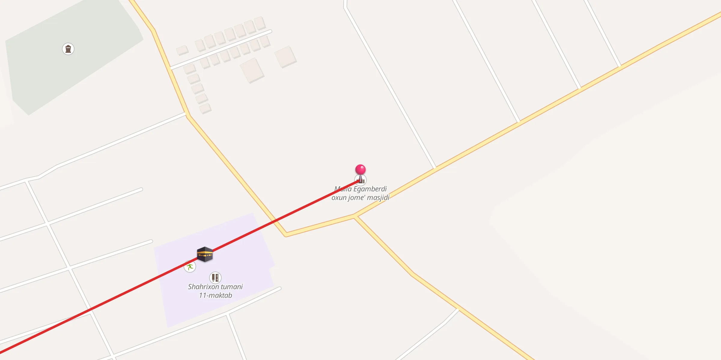 Carte de localisation : Mulla Egamberdi oxun jome' masjidi