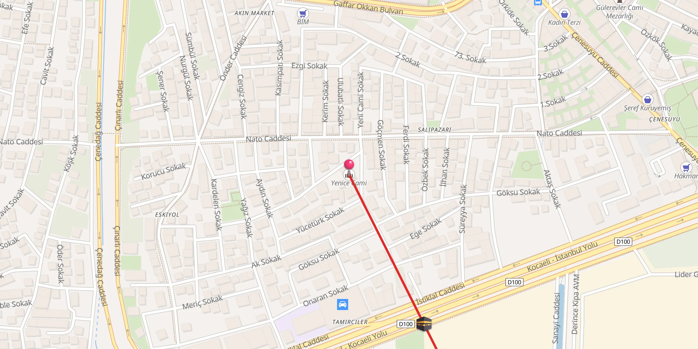 Carte de localisation : Yenice Cami