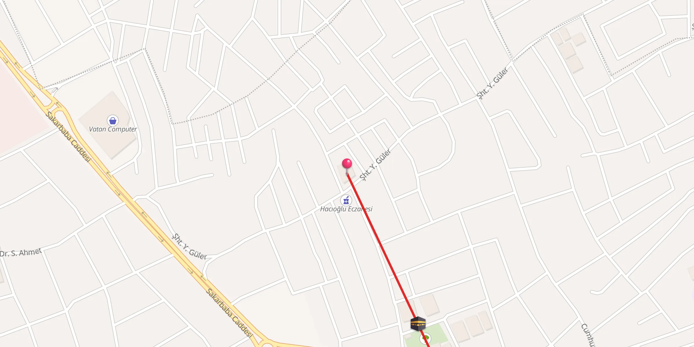 Carte de localisation : GIYASETTİN BENLİ CAMİİ