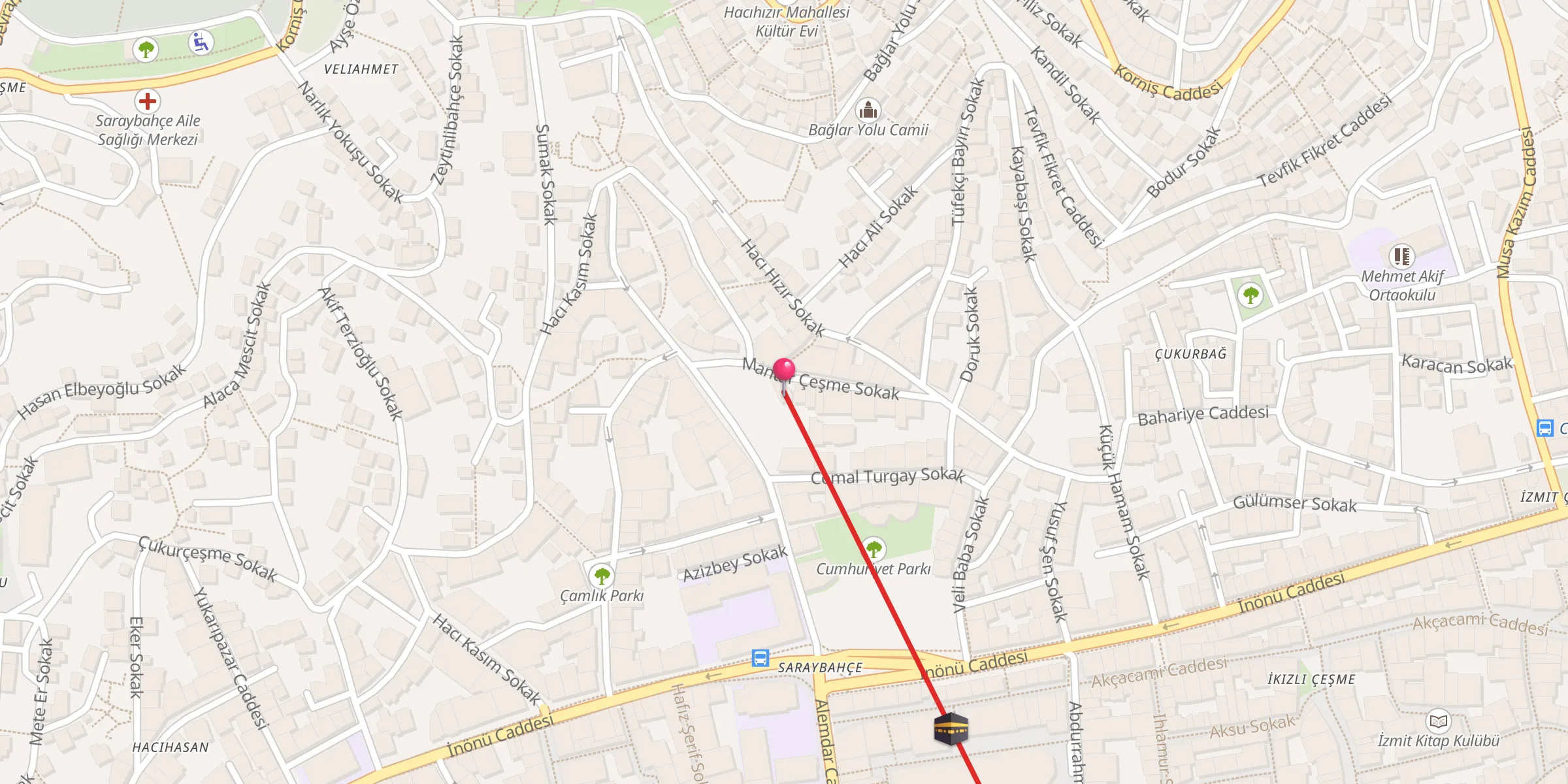 Carte de localisation : Arapzade Cami