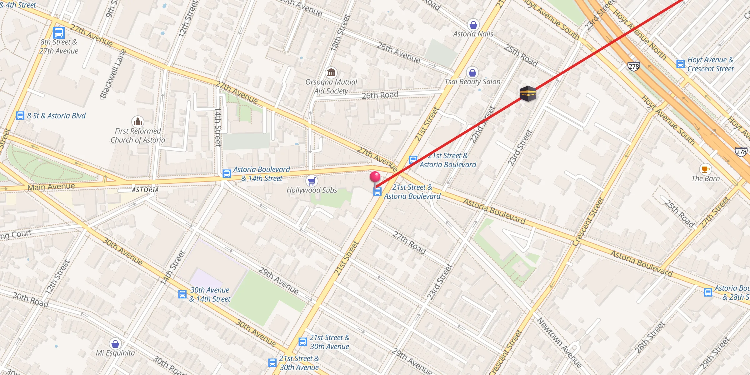 Carte de localisation : Astoria Islamic Center