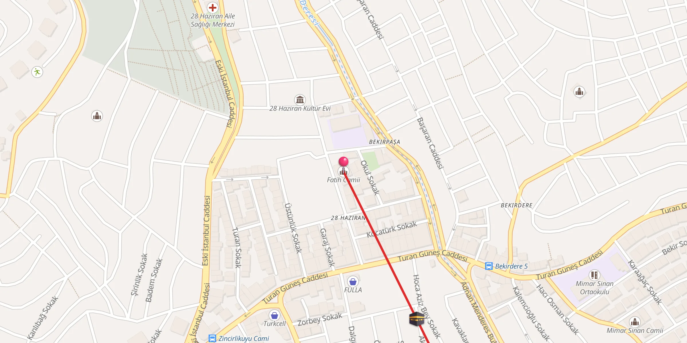 Carte de localisation : Fatih Camii
