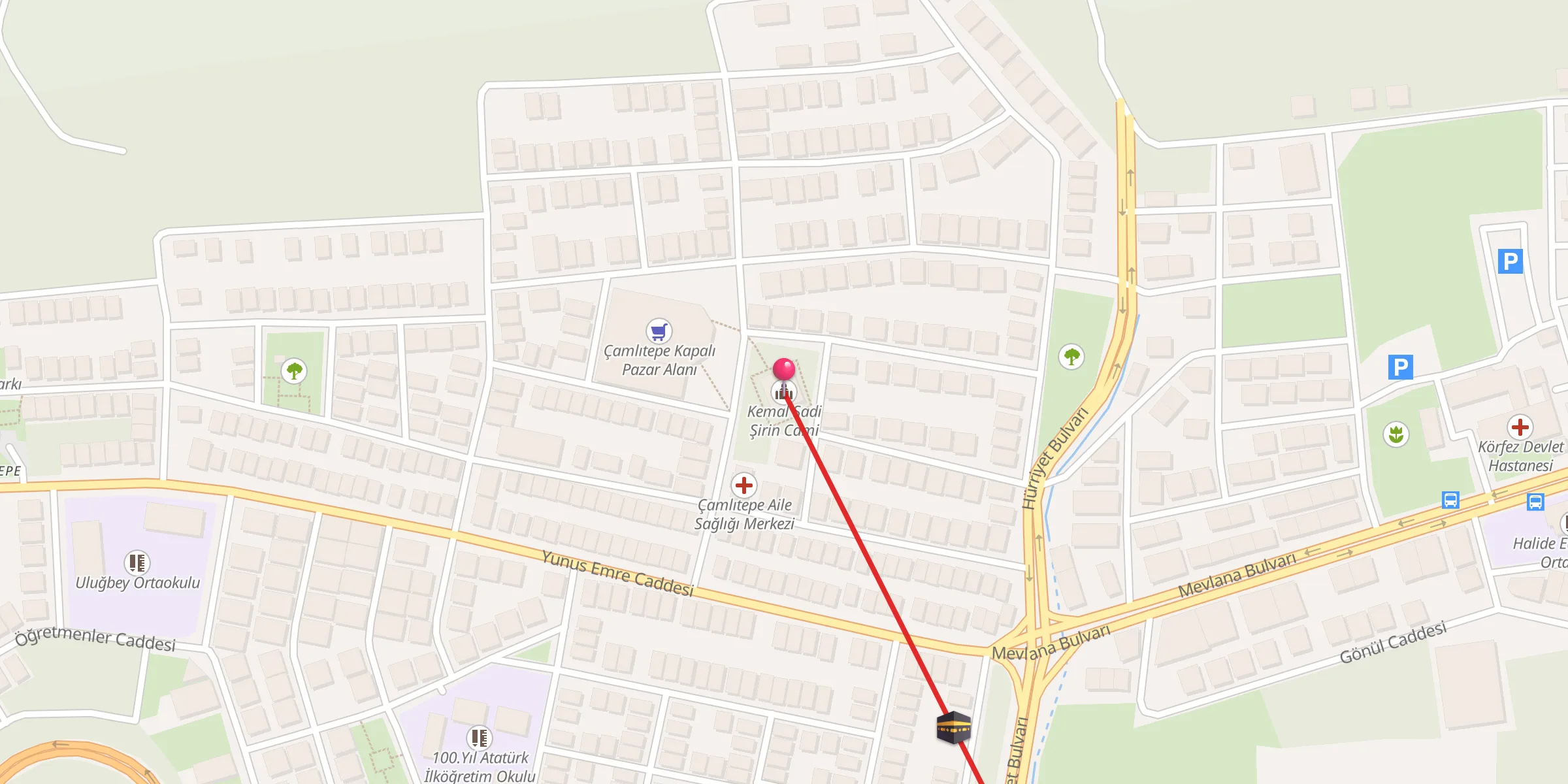 Carte de localisation : Kemal Sadi Şirin Cami