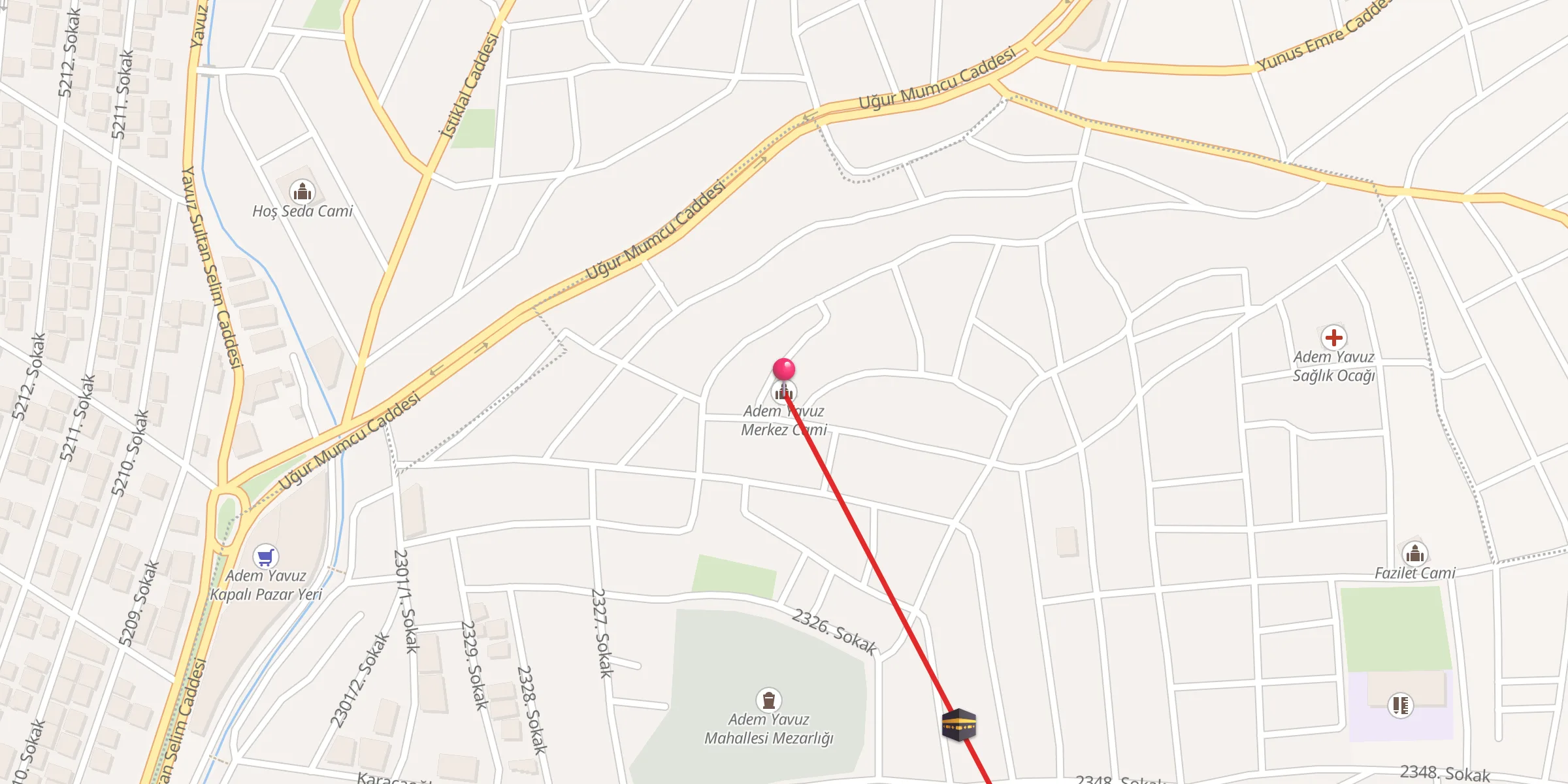 Carte de localisation : Adem Yavuz Merkez Cami