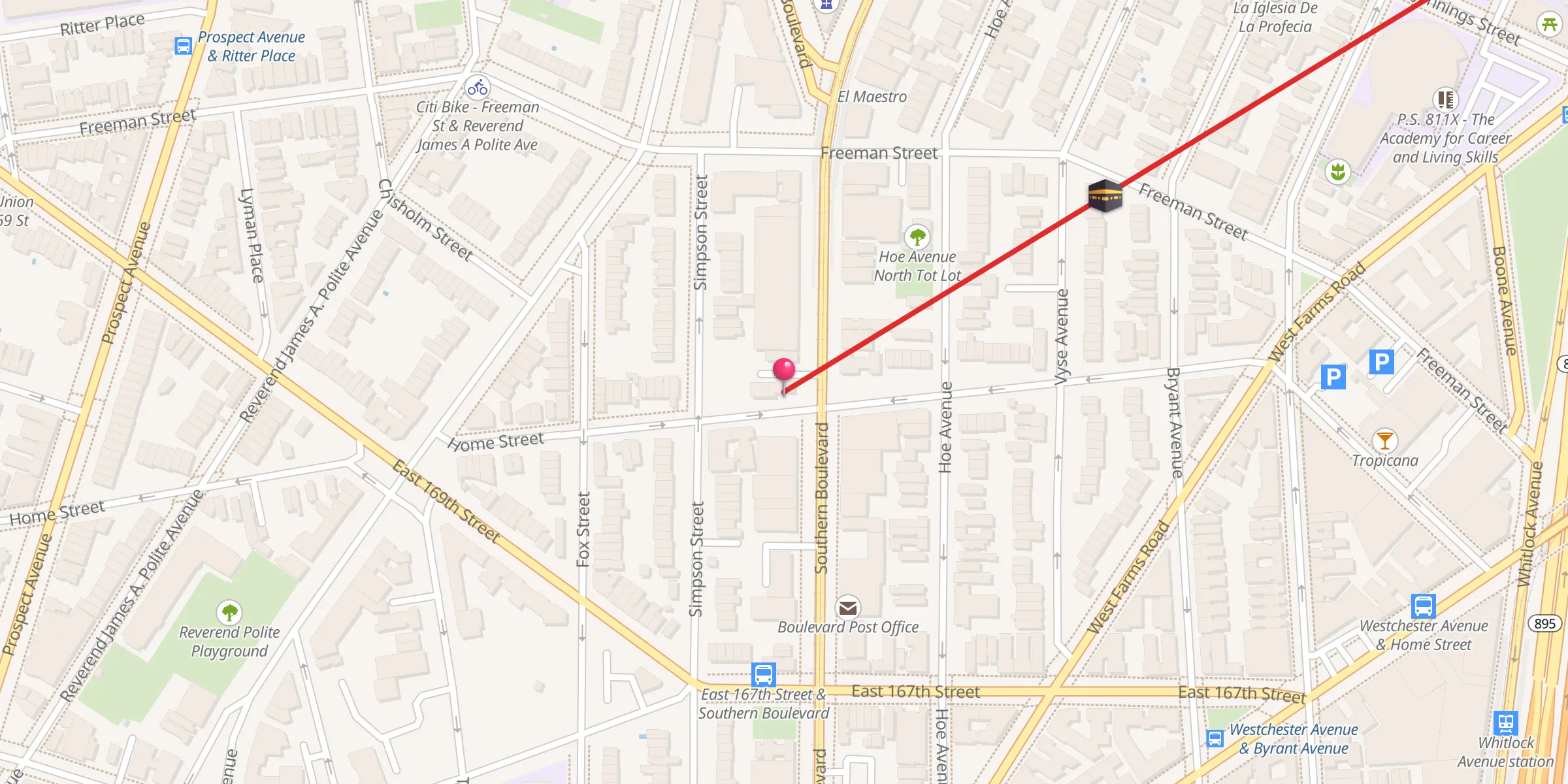 Carte de localisation : Togolese Islamic Center