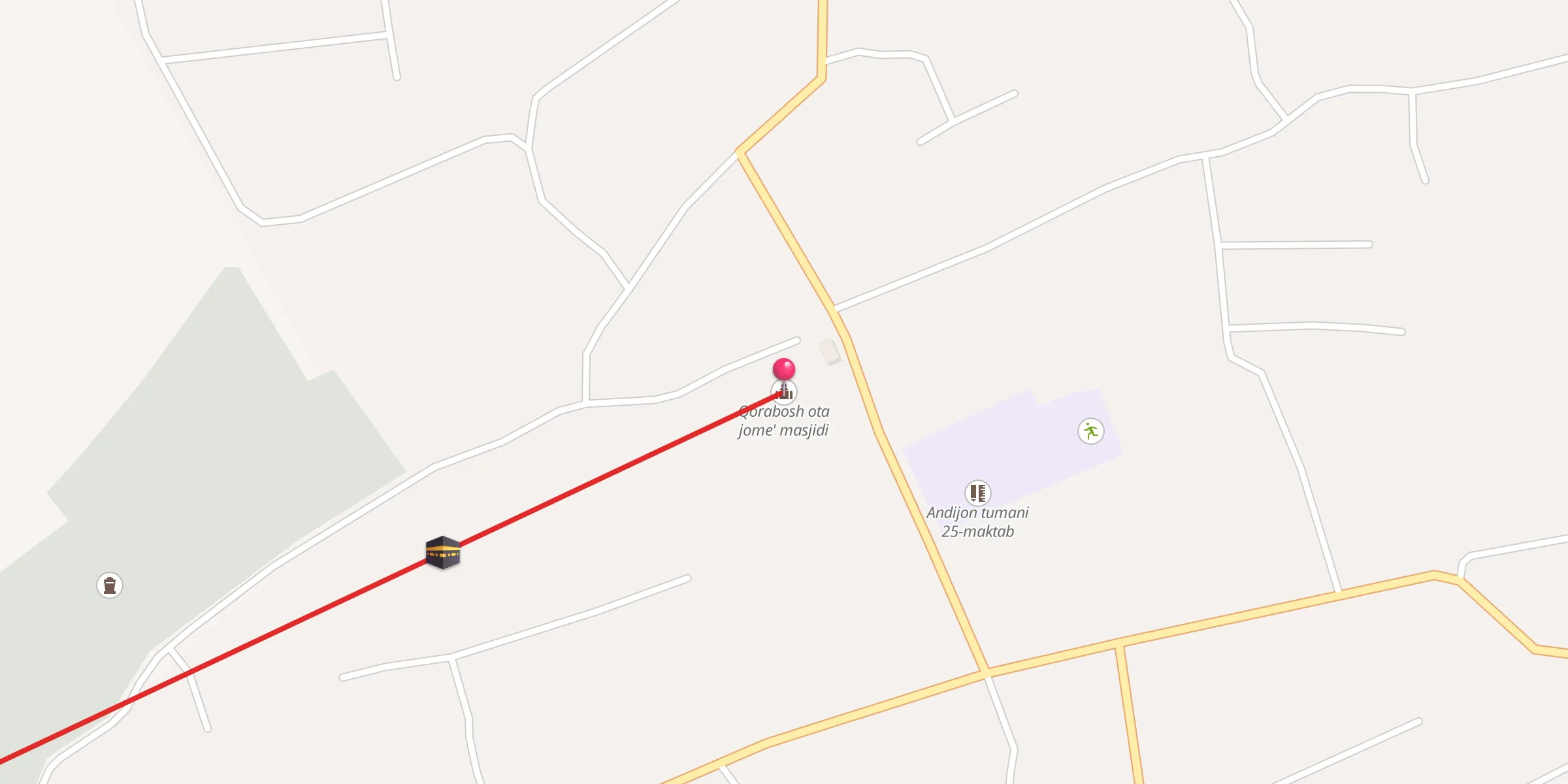 Carte de localisation : Qorabosh ota jome' masjidi
