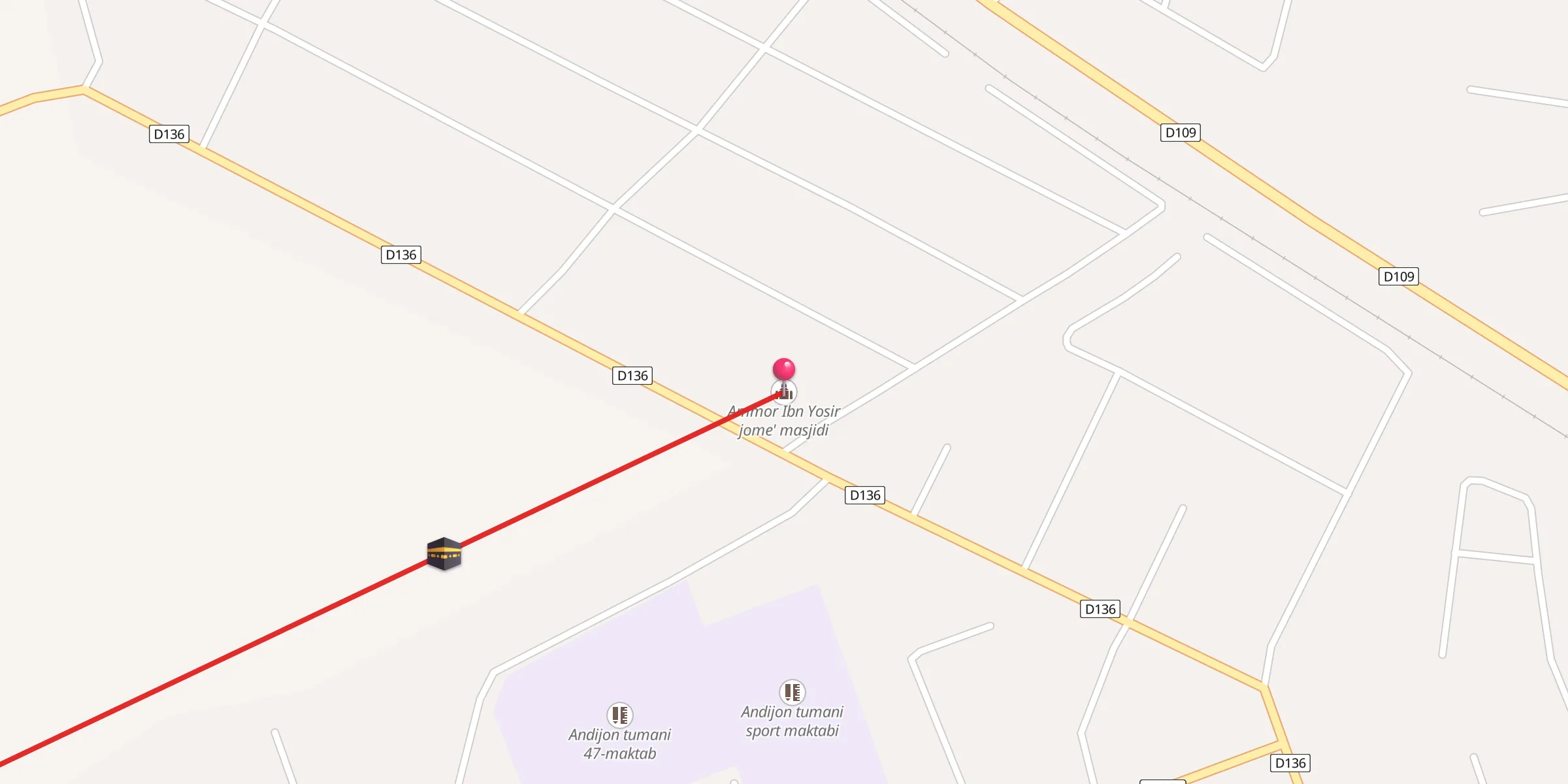 Carte de localisation : Ammor Ibn Yosir jome' masjidi
