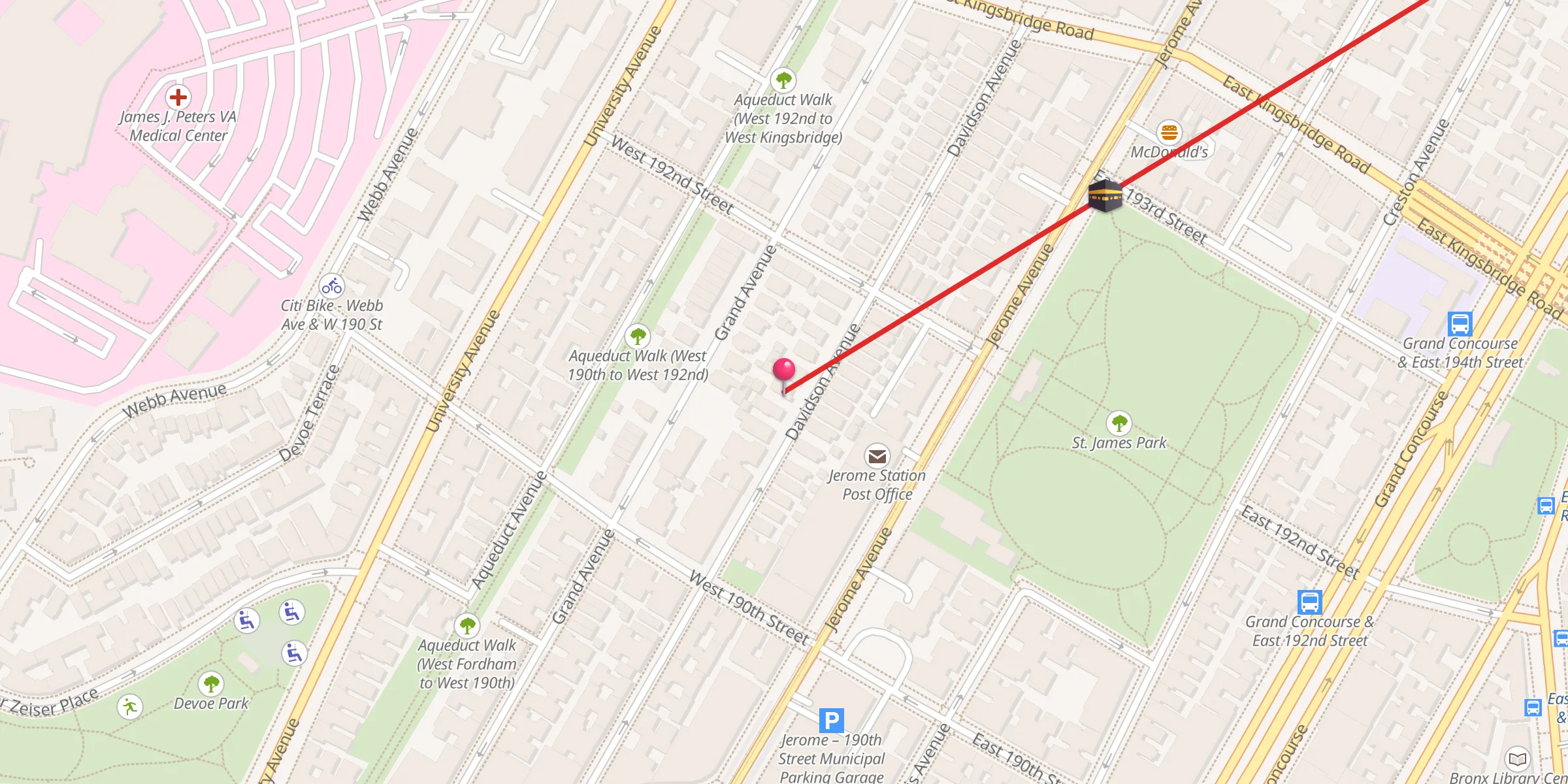 Carte de localisation : Bronx Muslim Center USA Inc