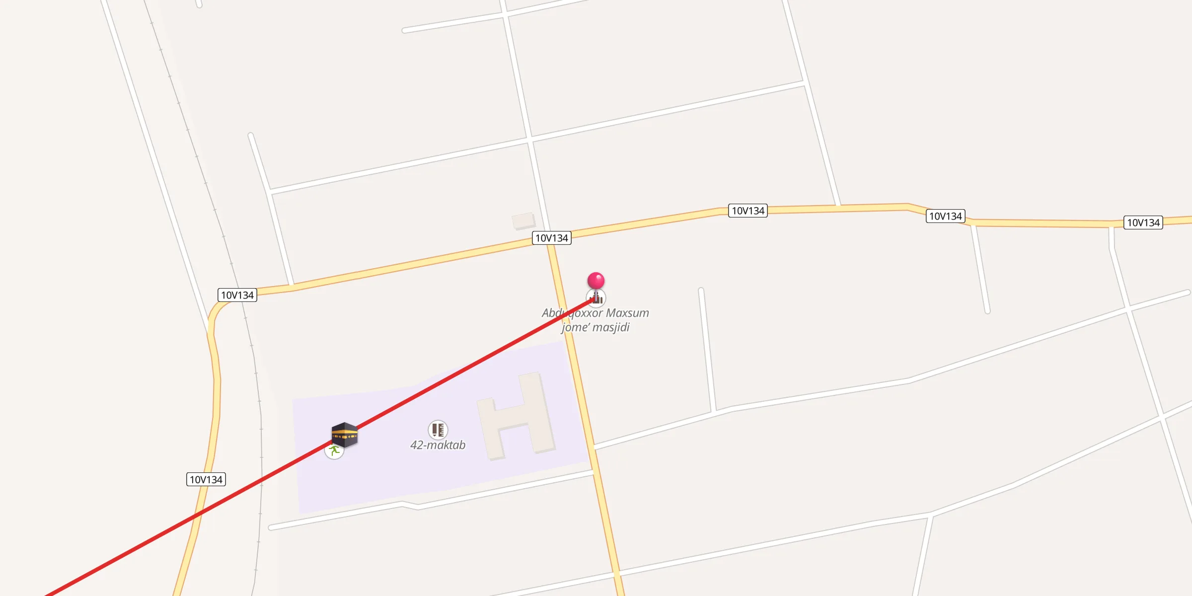 Carte de localisation : Abduqoxxor Maxsum jome’ masjidi