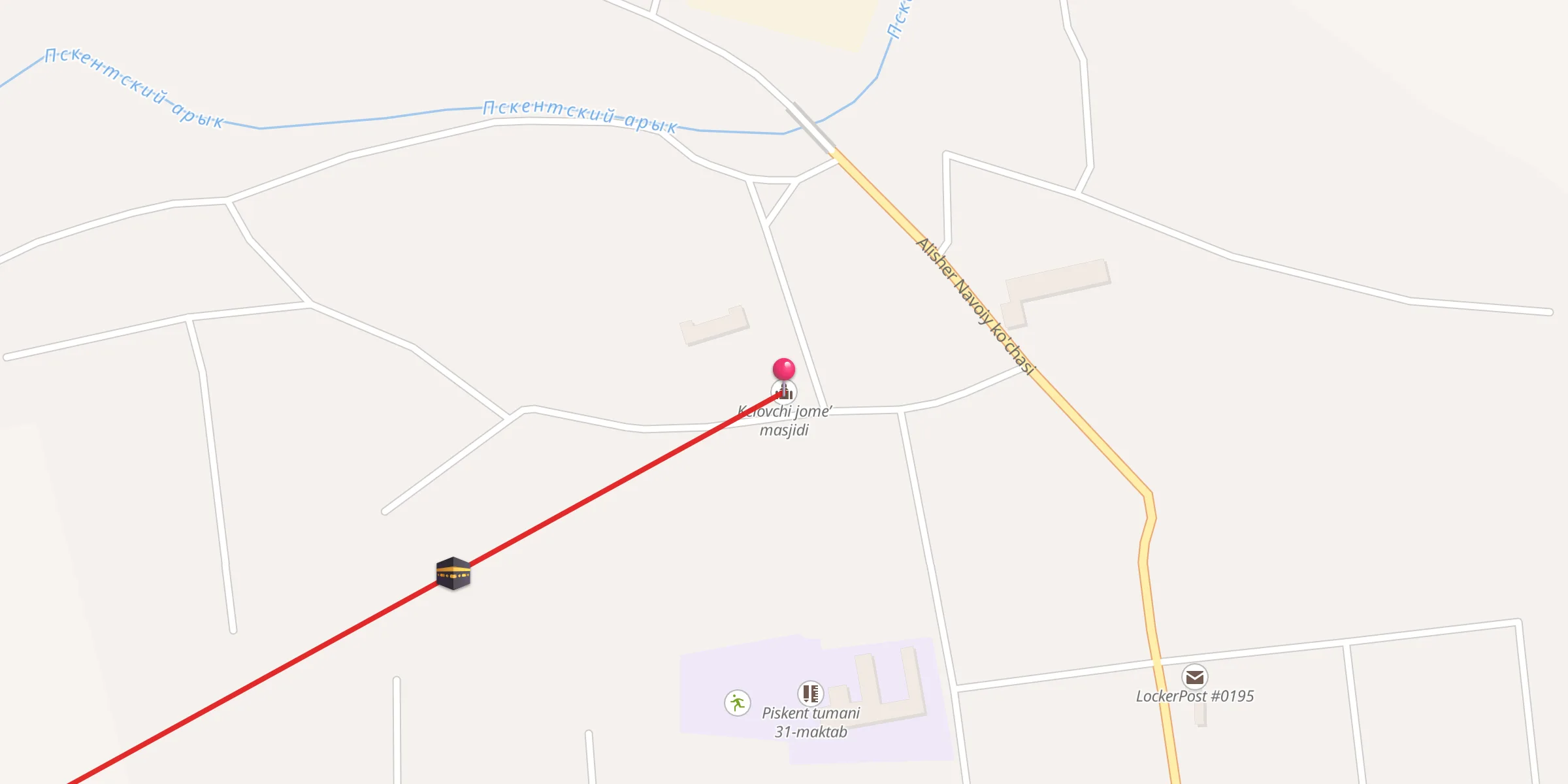Carte de localisation : Kelovchi jome’ masjidi