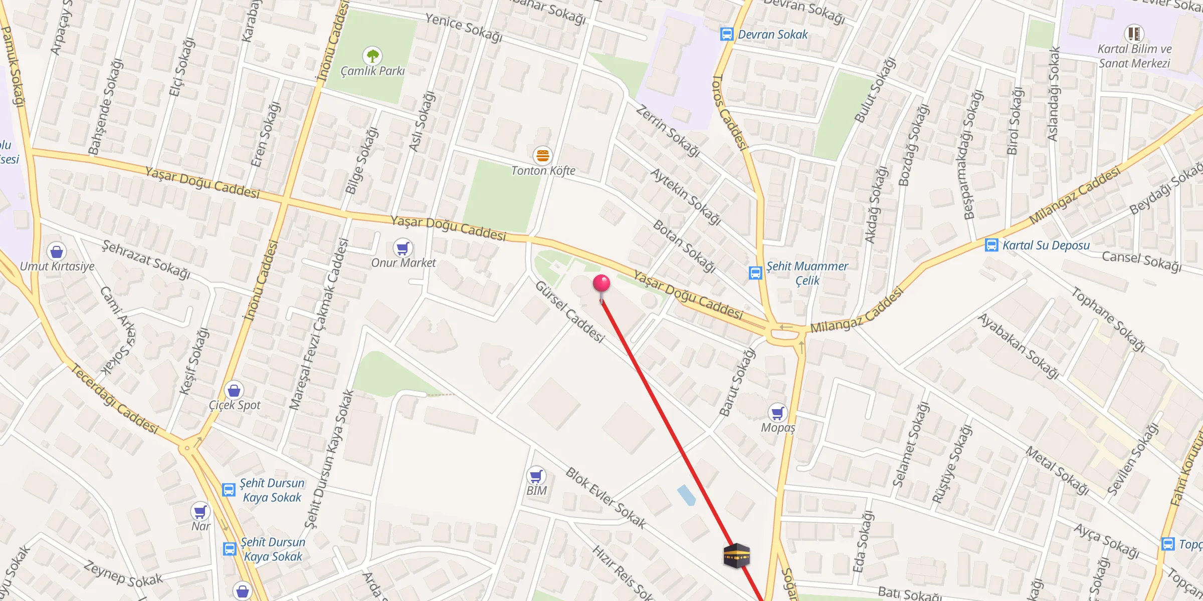 Carte de localisation : Kartal Cemevi