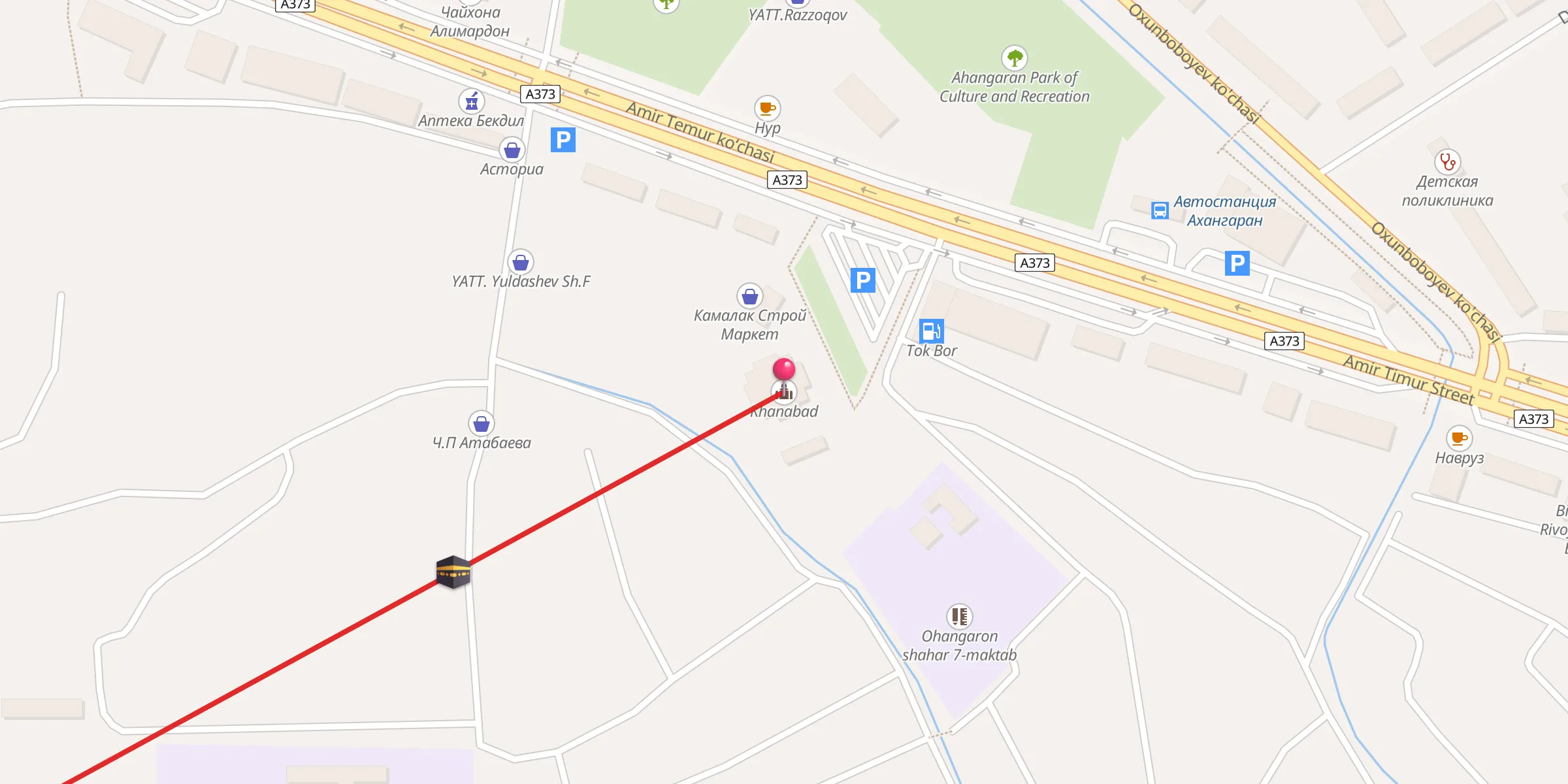 Carte de localisation : Xonobod jome’ masjidi