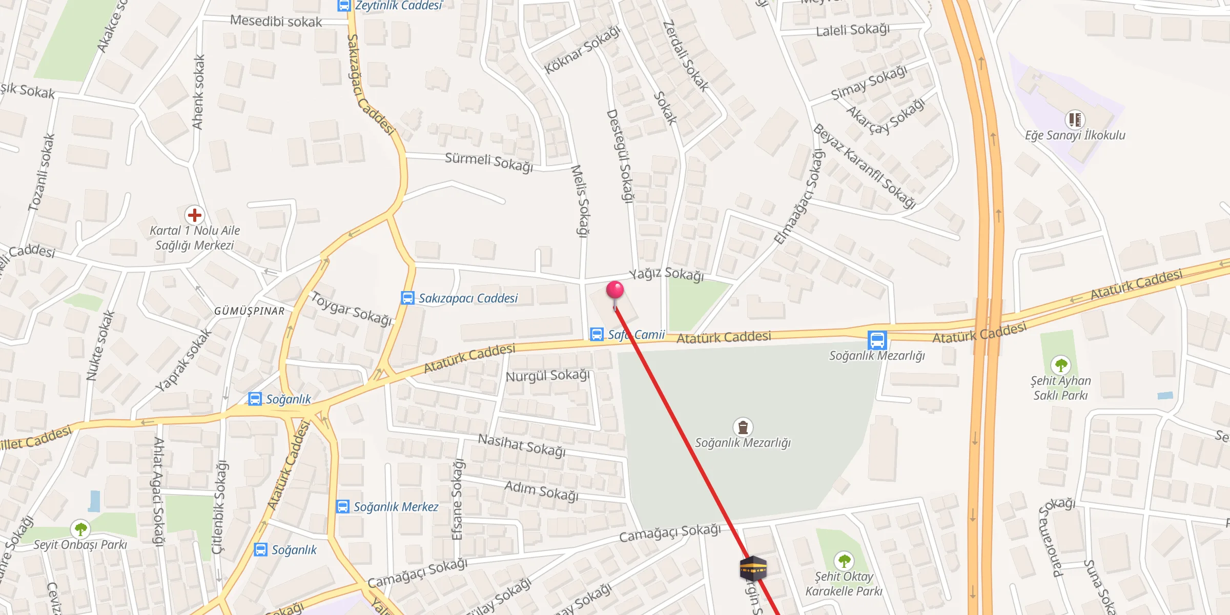 Carte de localisation : Atatürk Cami