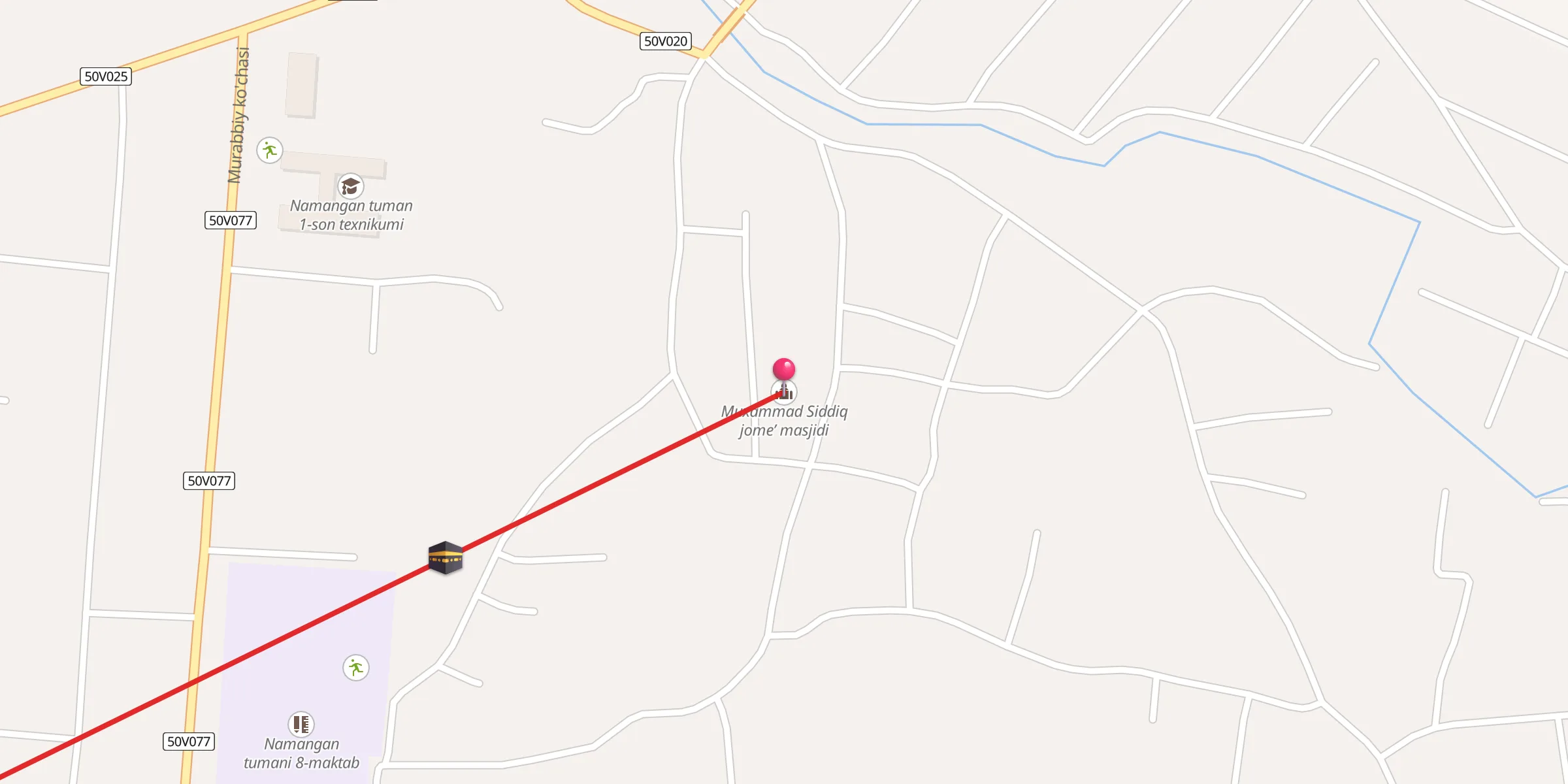 Carte de localisation : Muxammad Siddiq jome’ masjidi