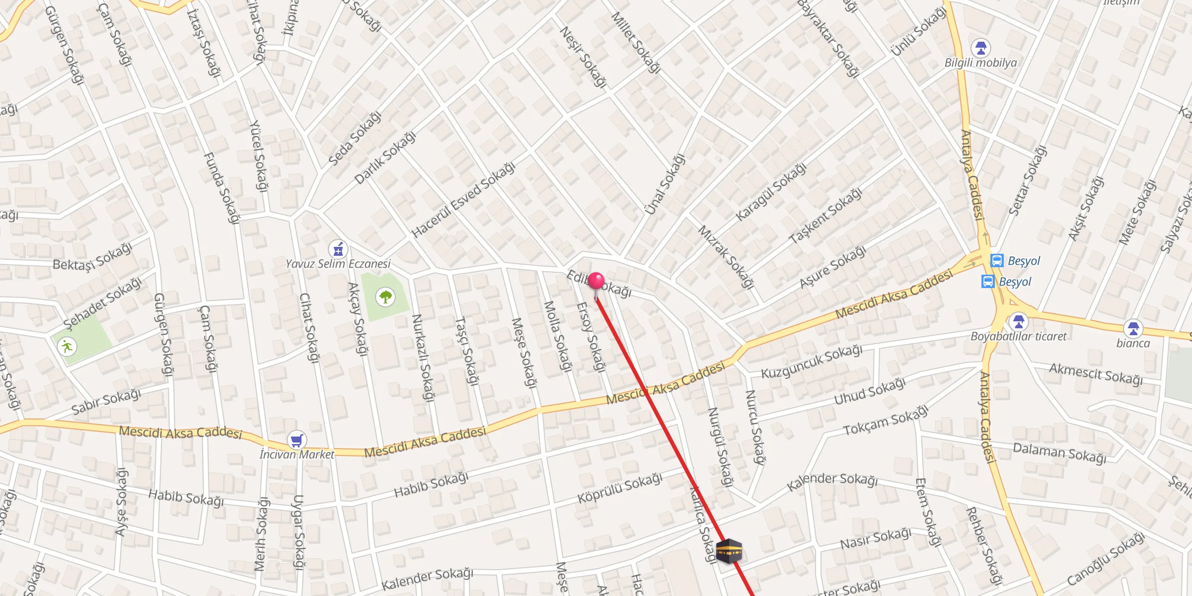 Carte de localisation : Atif Efendi Cami