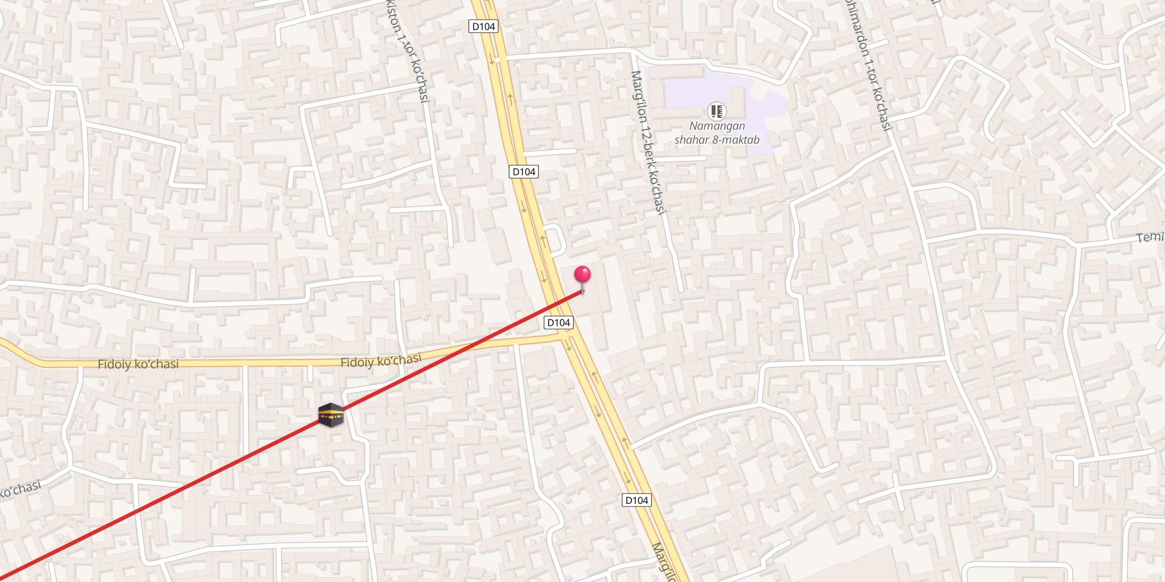 Carte de localisation : Maxdum eshon jome’ masjidi