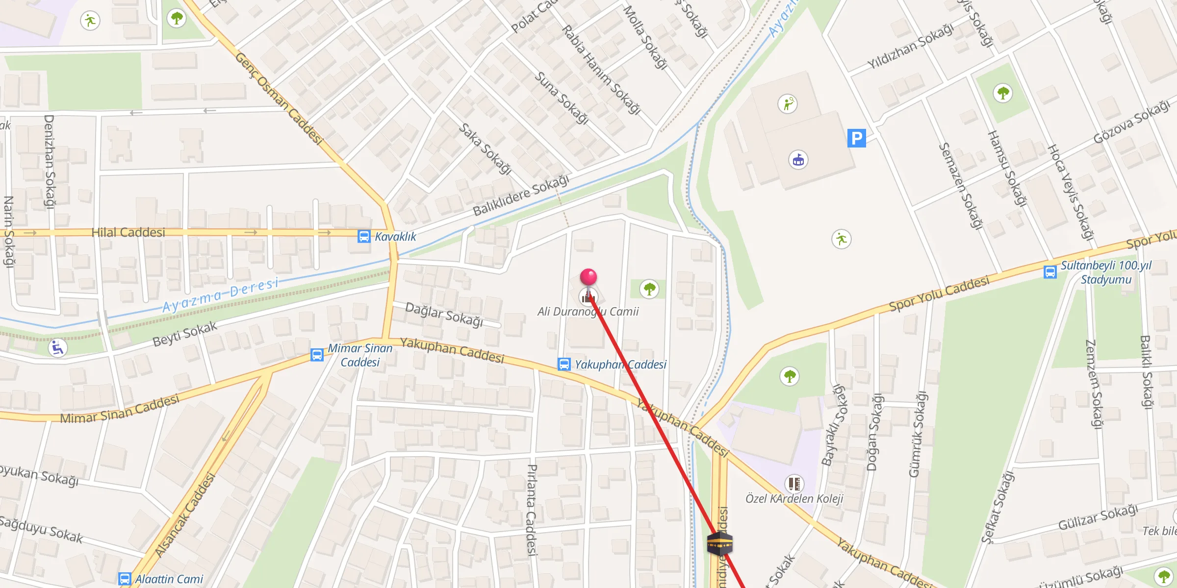 Carte de localisation : Ali Duranoğlu Camii