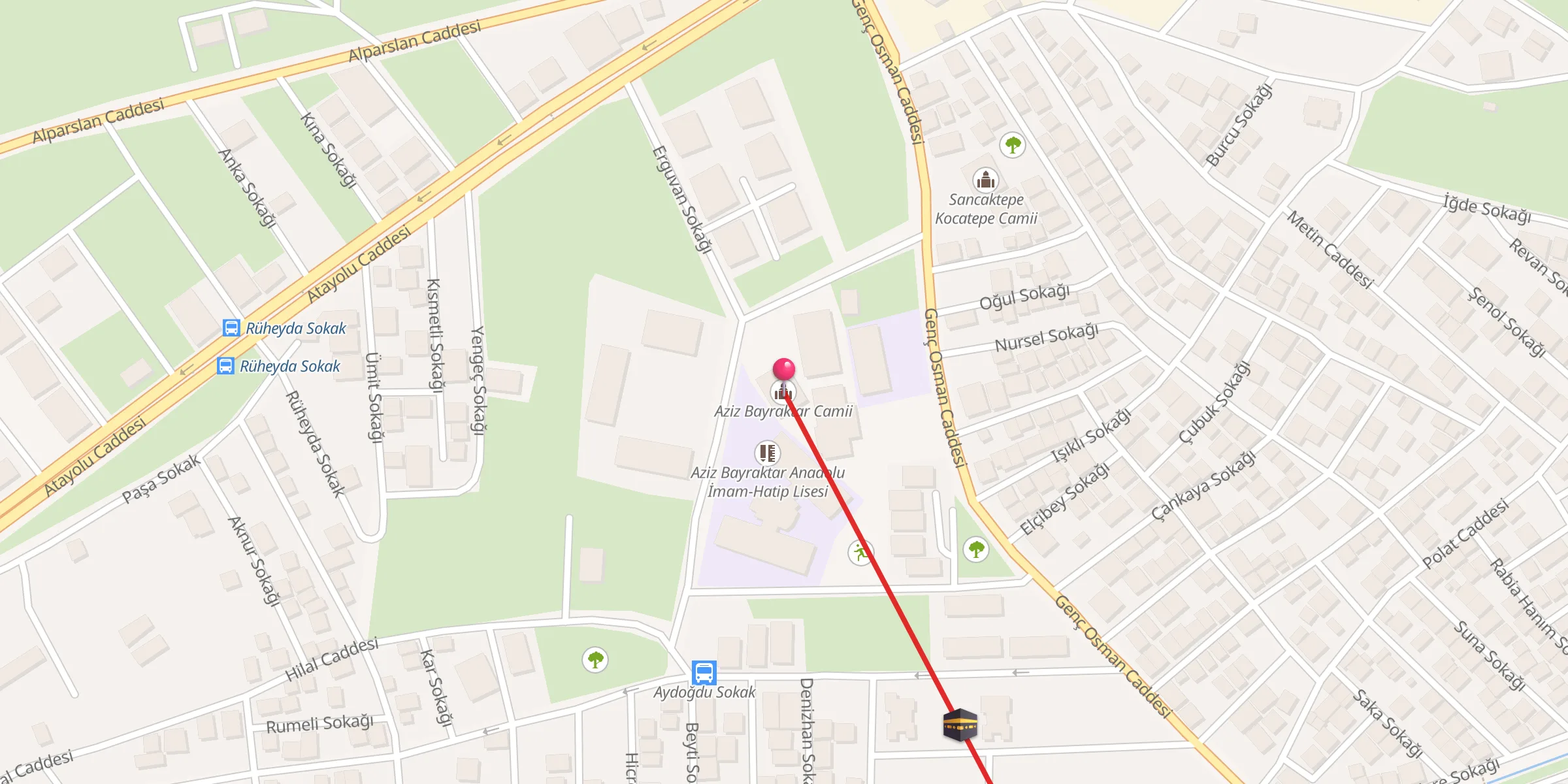 Carte de localisation : Aziz Bayraktar Camii