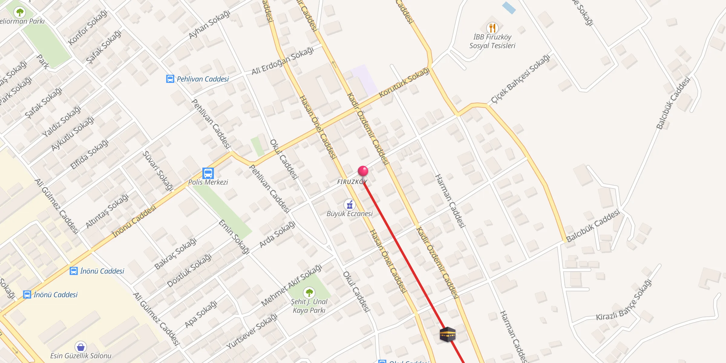 Carte de localisation : Firüzköy Merkez Cami