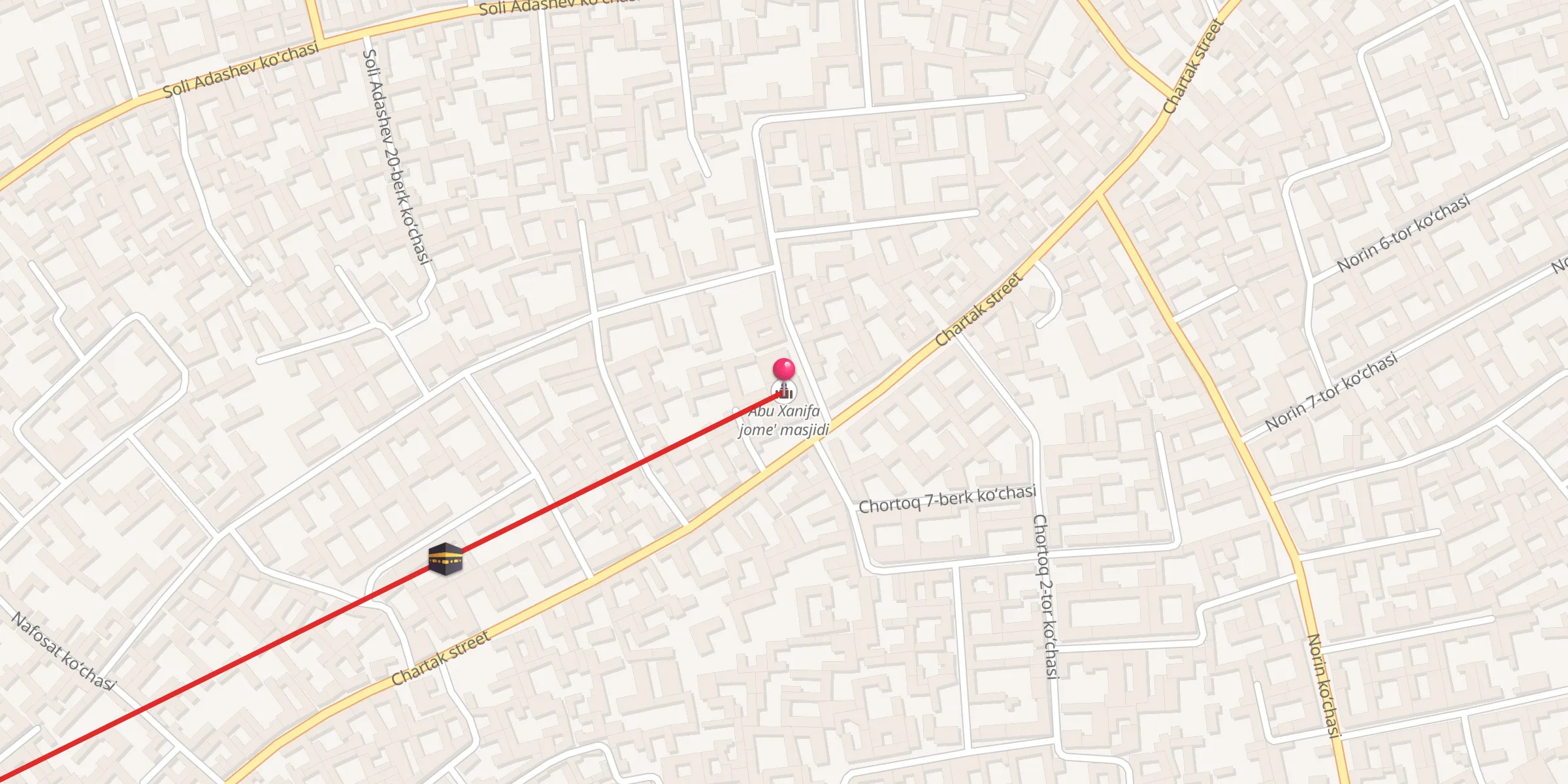 Carte de localisation : Abu Xanifa jome' masjidi