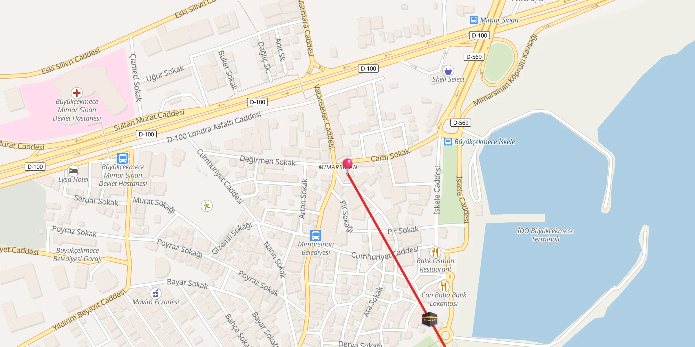 Carte de localisation : Mimar Sinan Merkez Camil