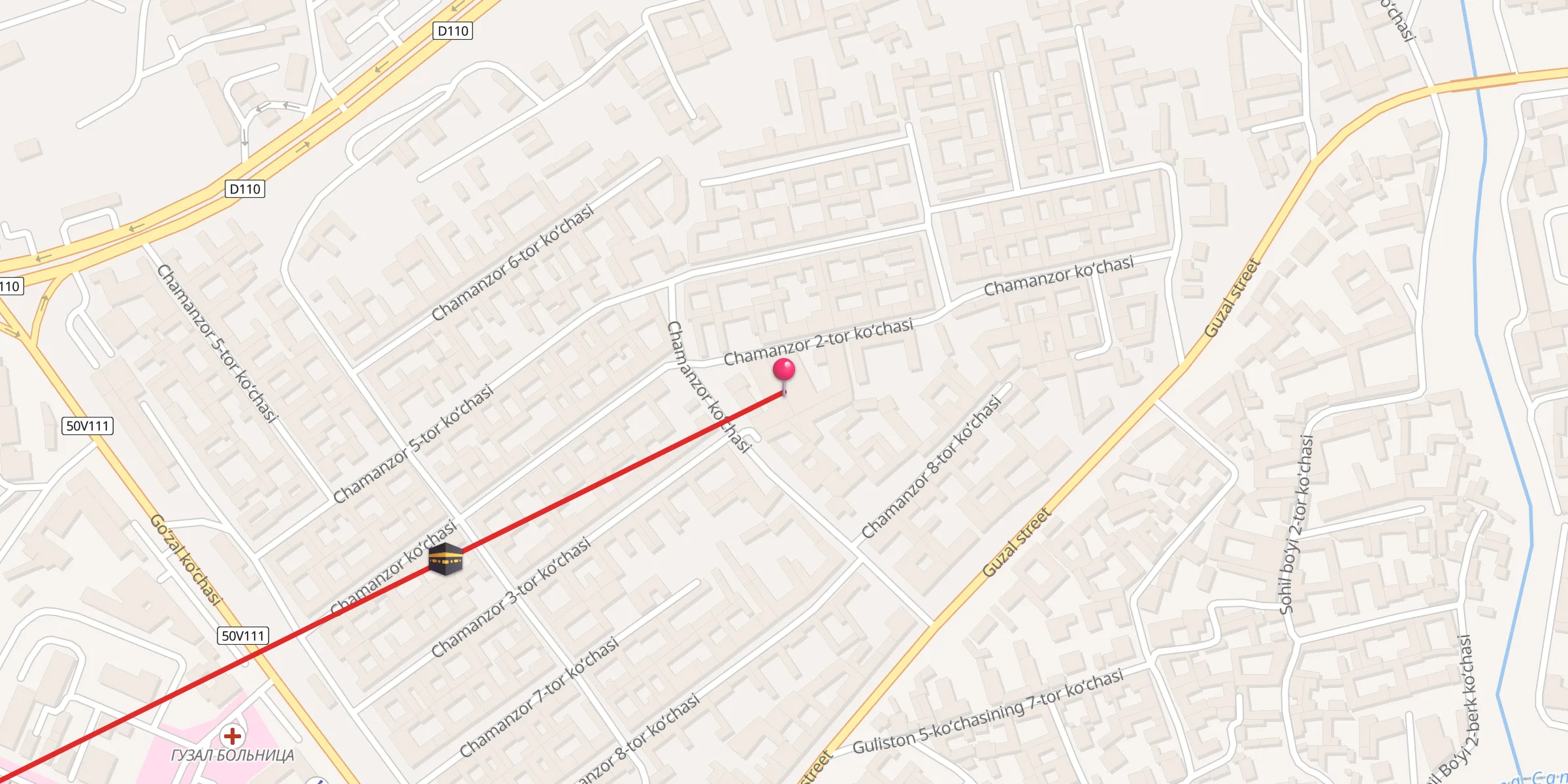 Carte de localisation : Imom Buxoriy jome’ masjidi
