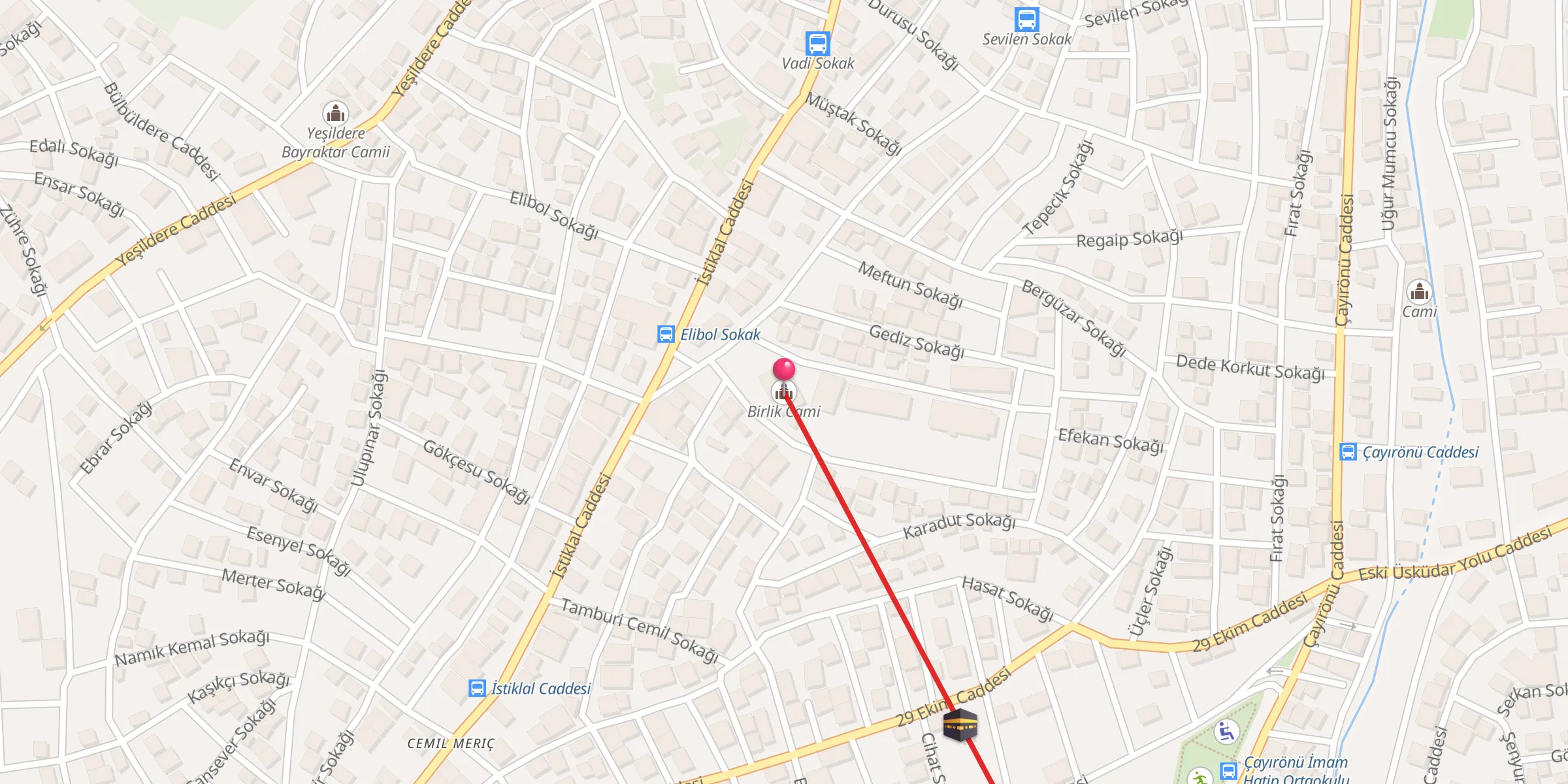 Carte de localisation : Birlik Cami