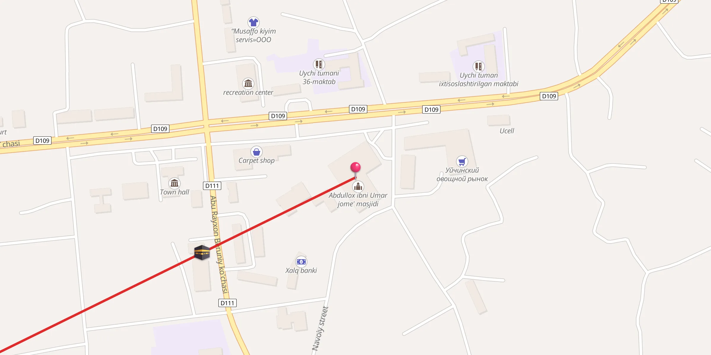 Carte de localisation : Abdullox ibni Umar jome' masjidi