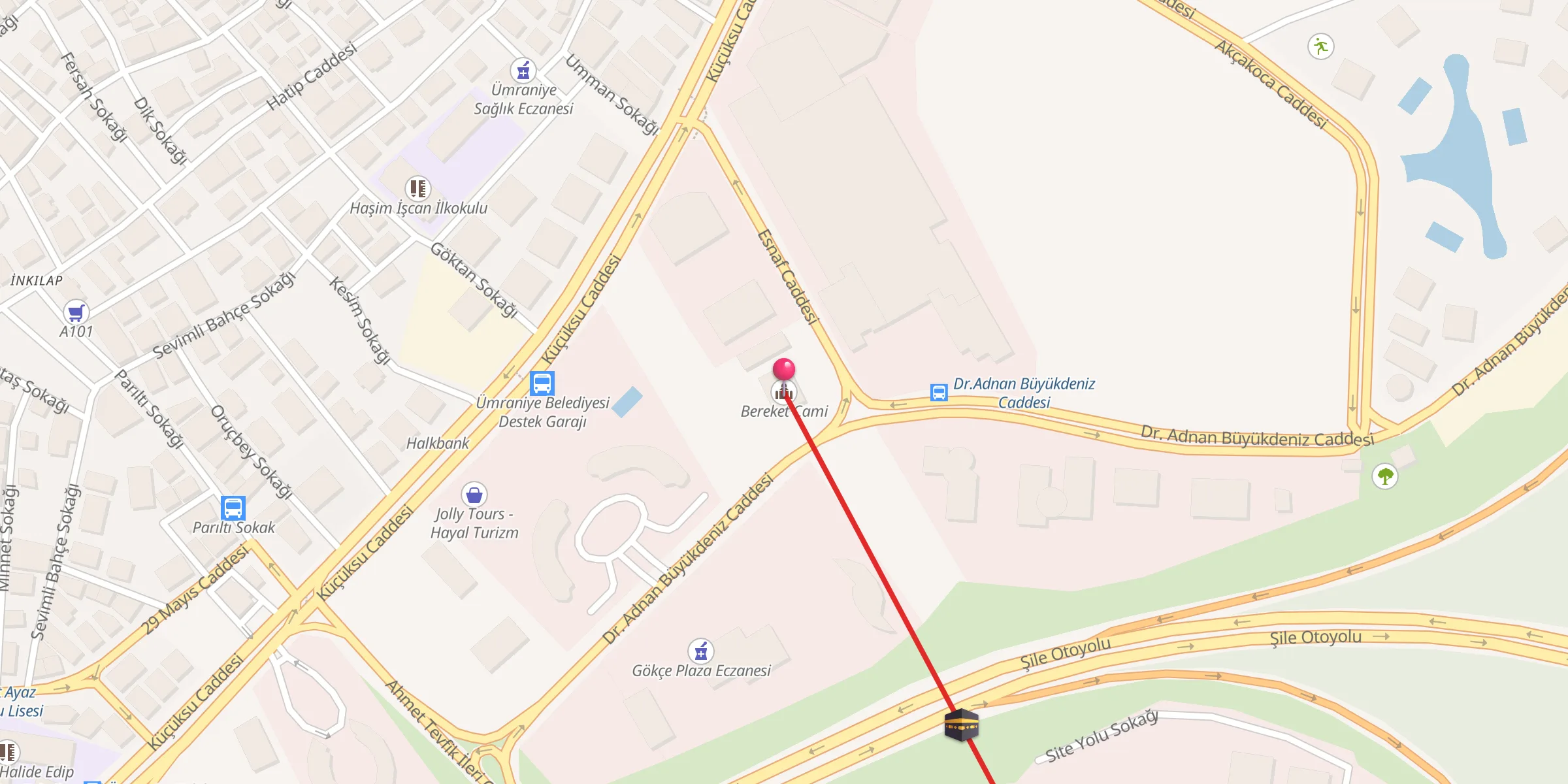 Carte de localisation : Bereket Cami