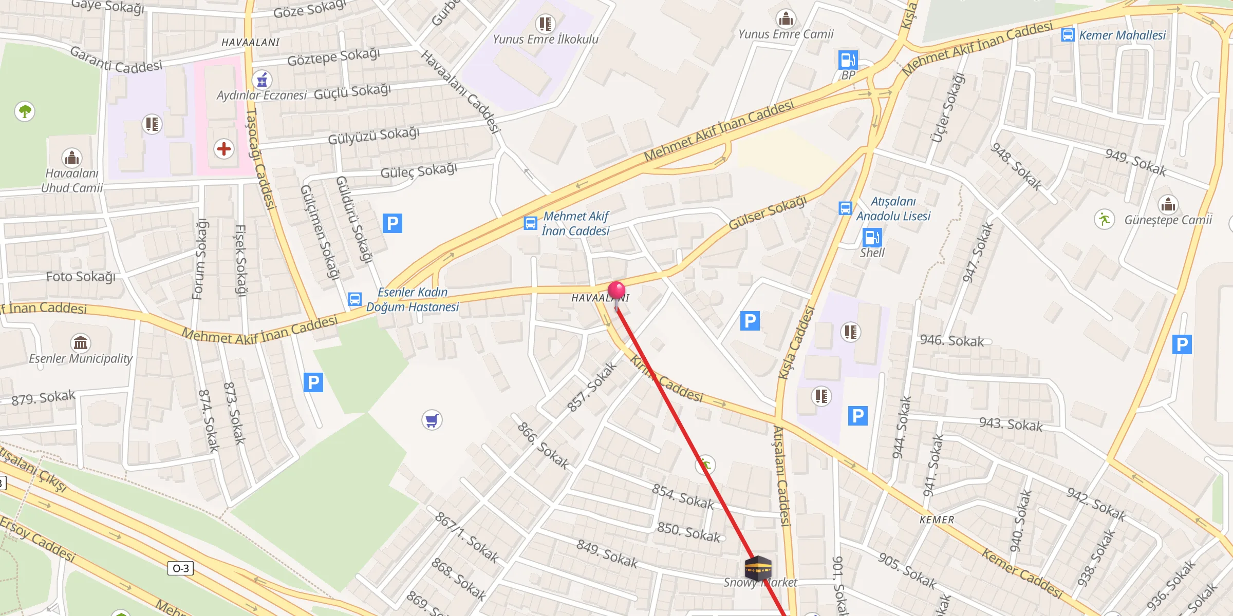 Carte de localisation : Atışalanı Merkez Cami