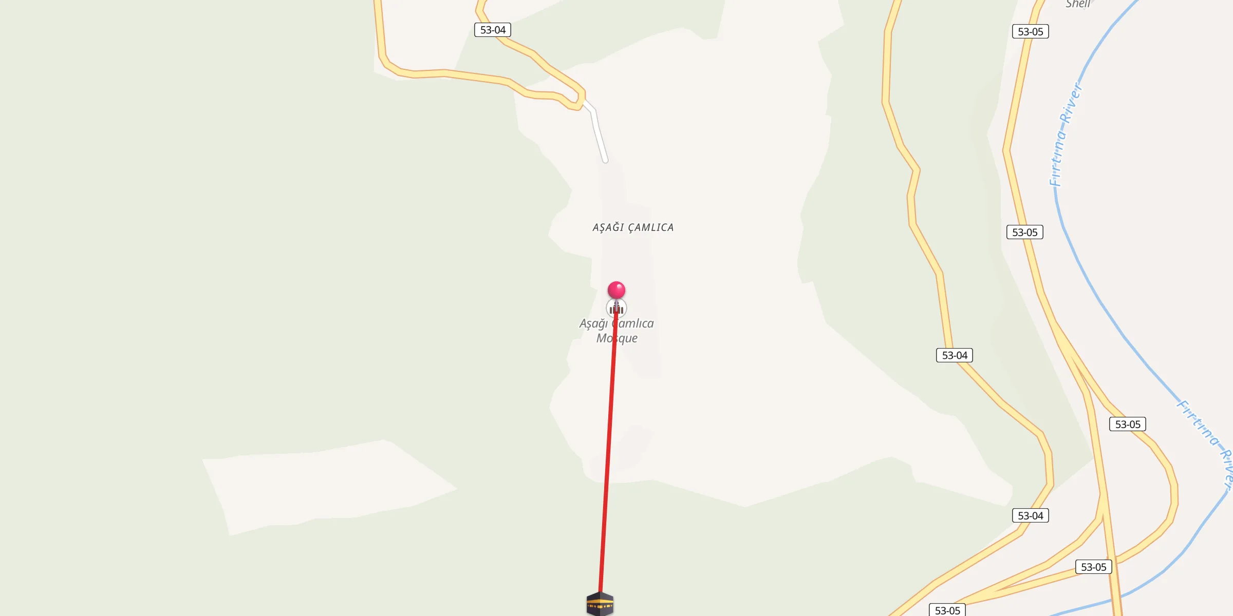Carte de localisation : Aşağı Çamlıca Camii