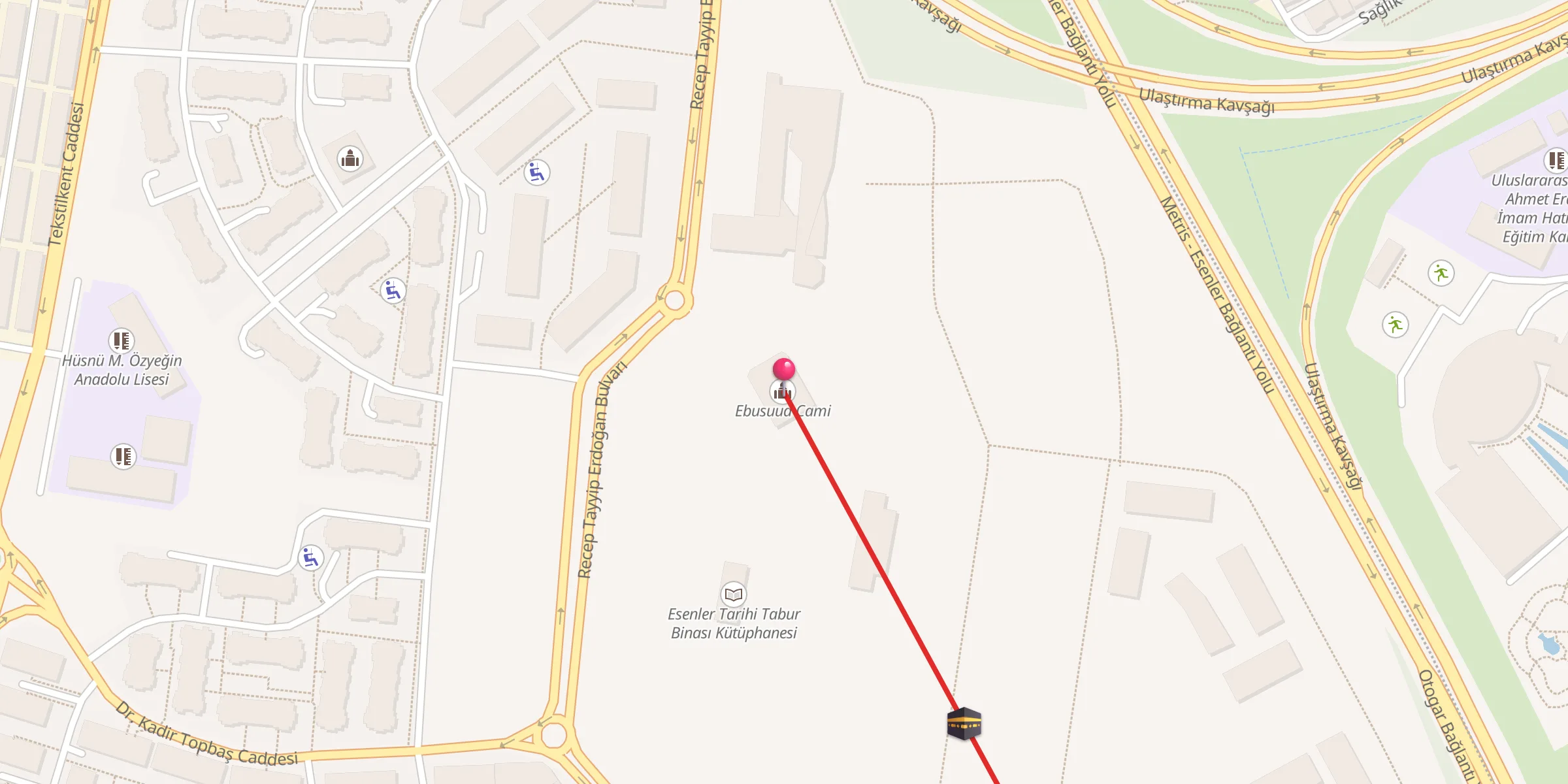 Carte de localisation : Ebusuud Cami