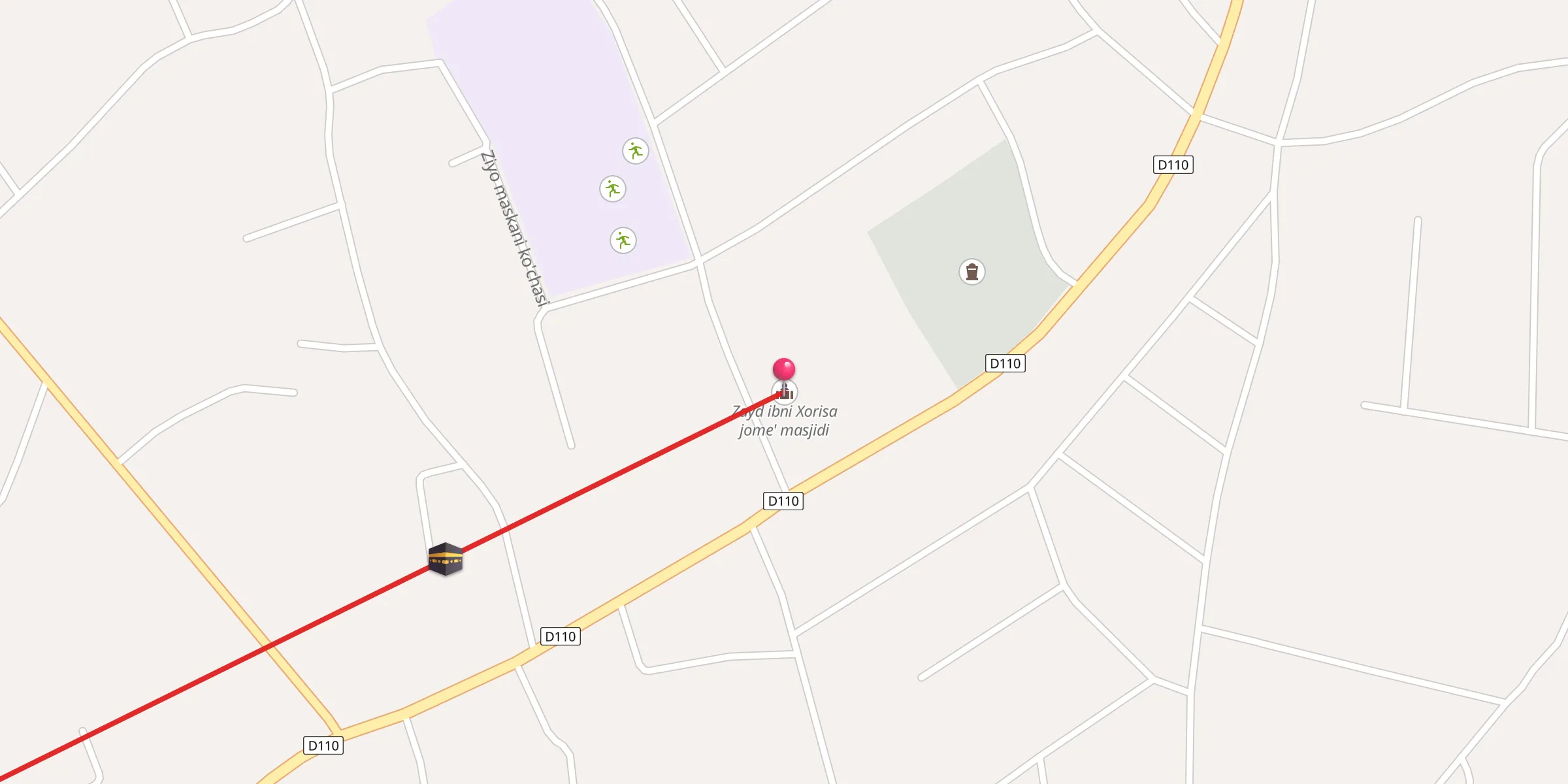Carte de localisation : Zayd ibni Xorisa jome' masjidi