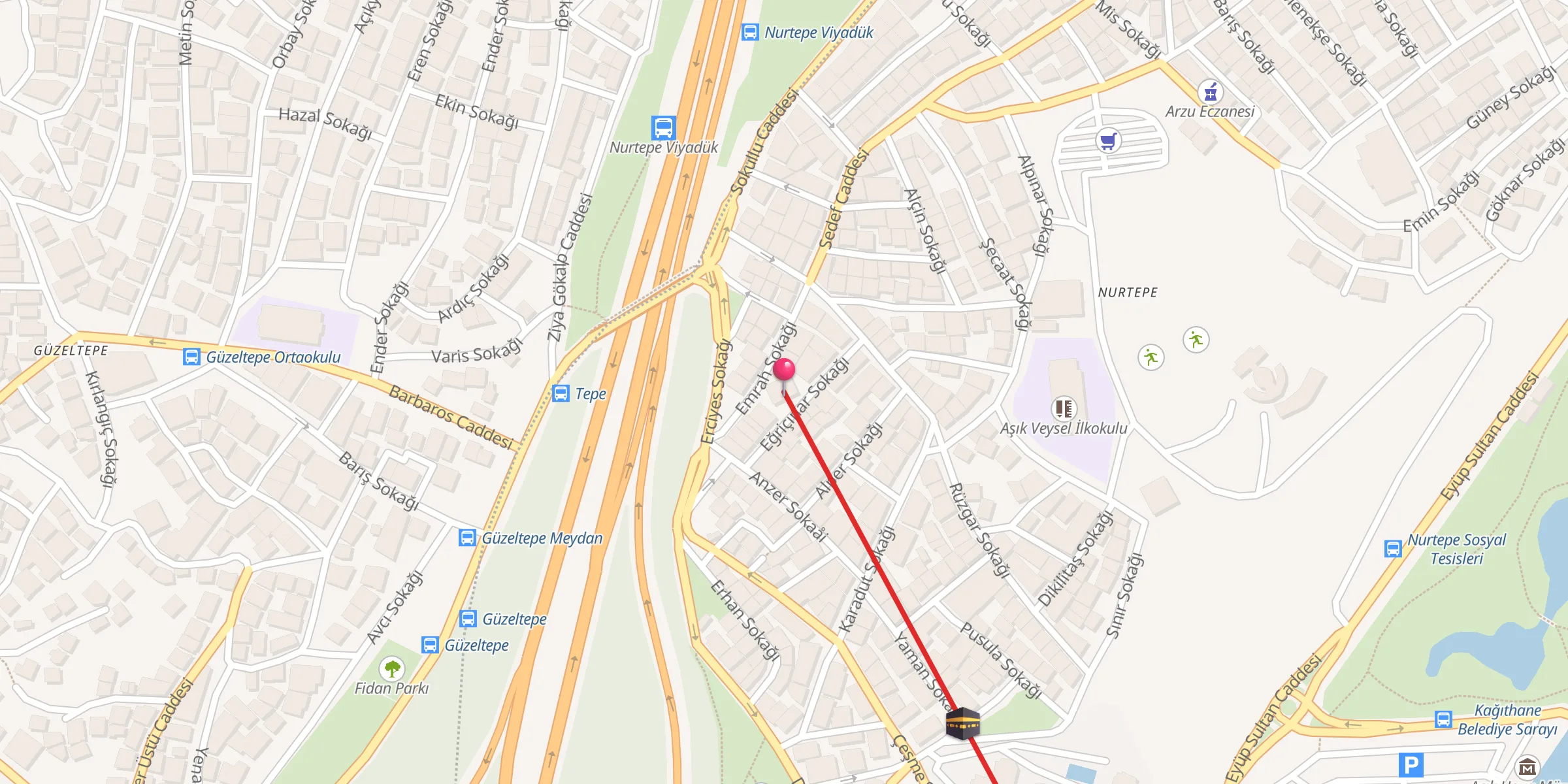 Carte de localisation : Ahmeddin Camii