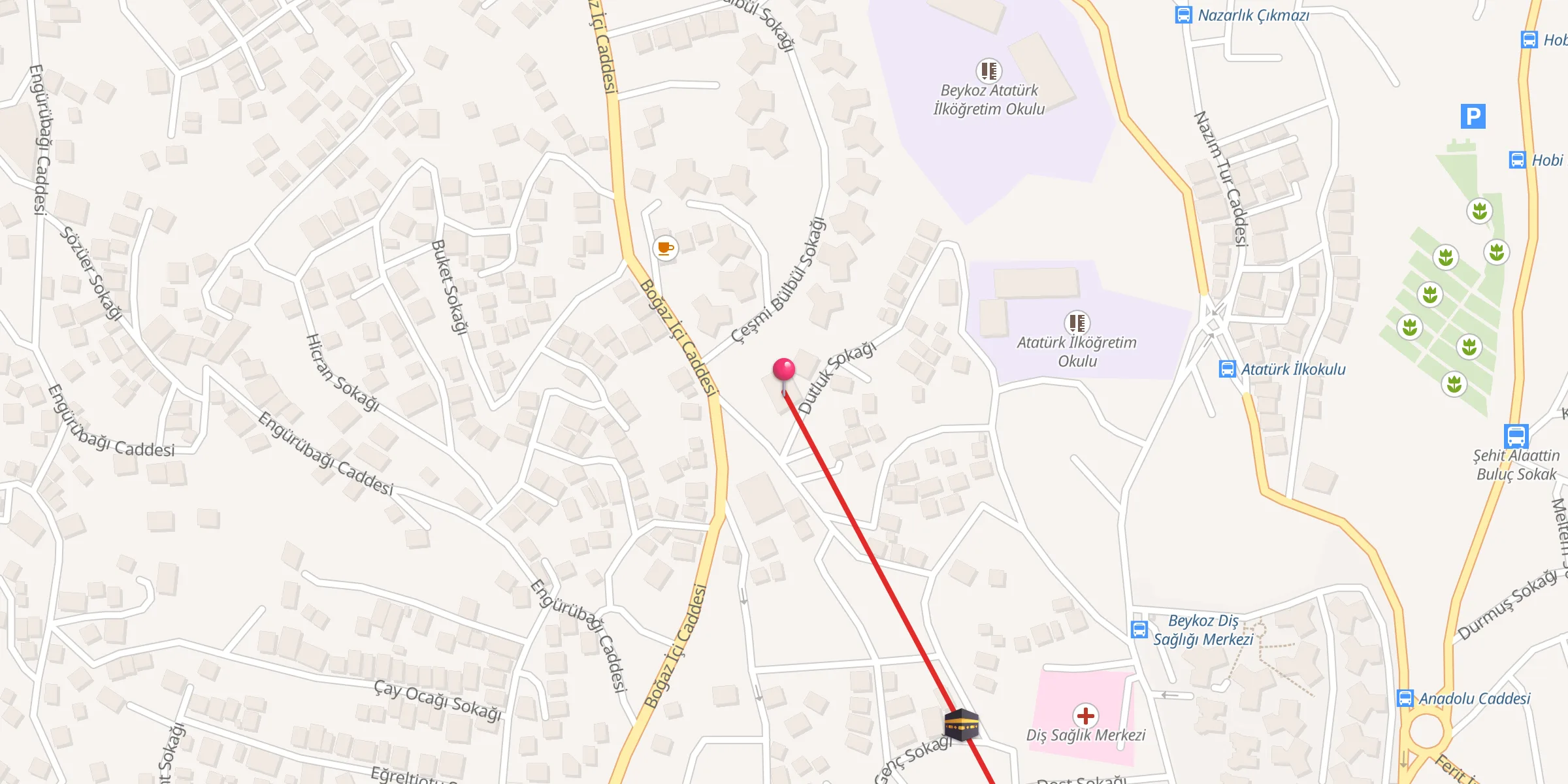 Carte de localisation : Ahmet Hamdi Akseki Camii