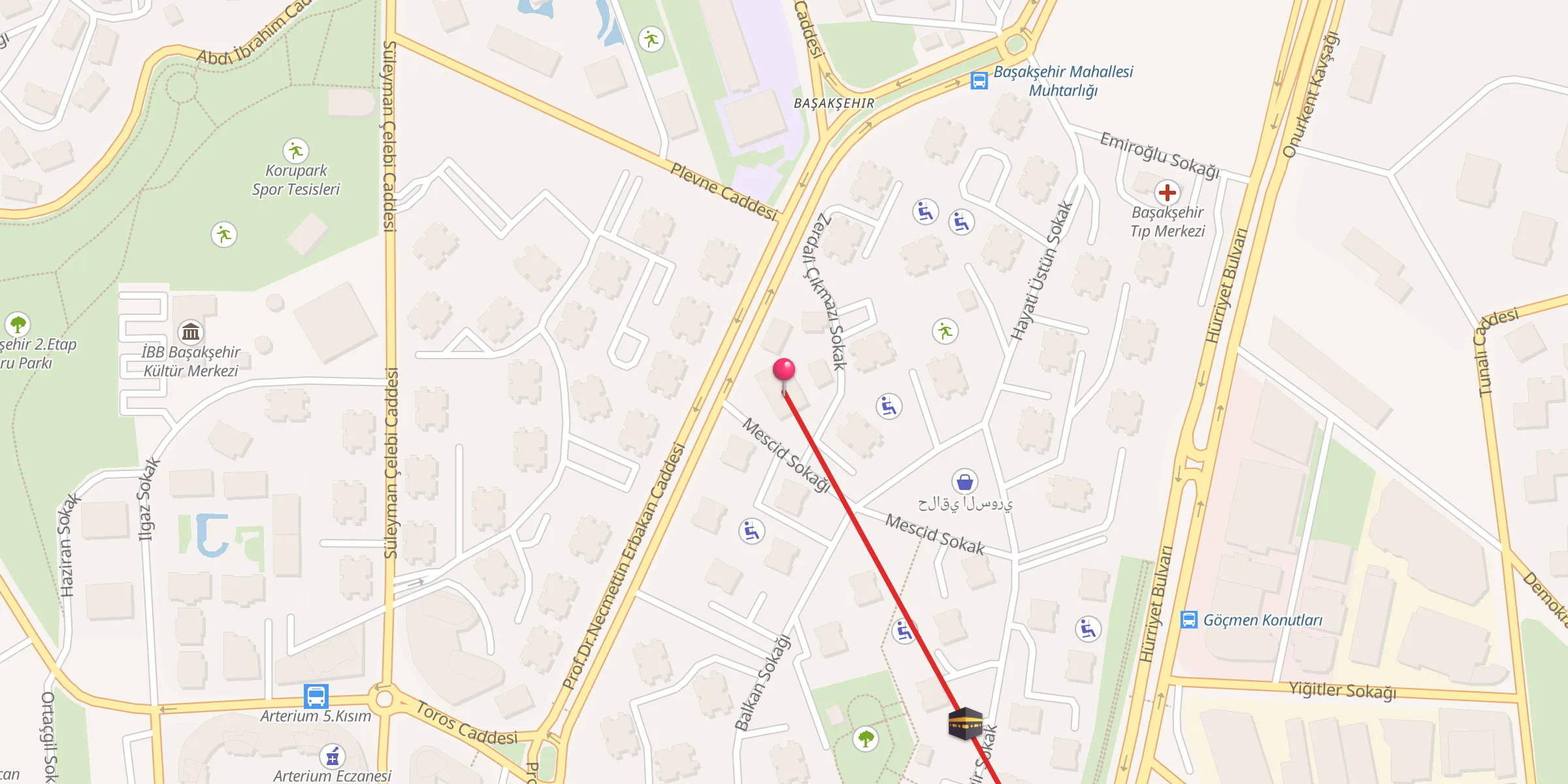 Carte de localisation : Hacı Ahmet Camii