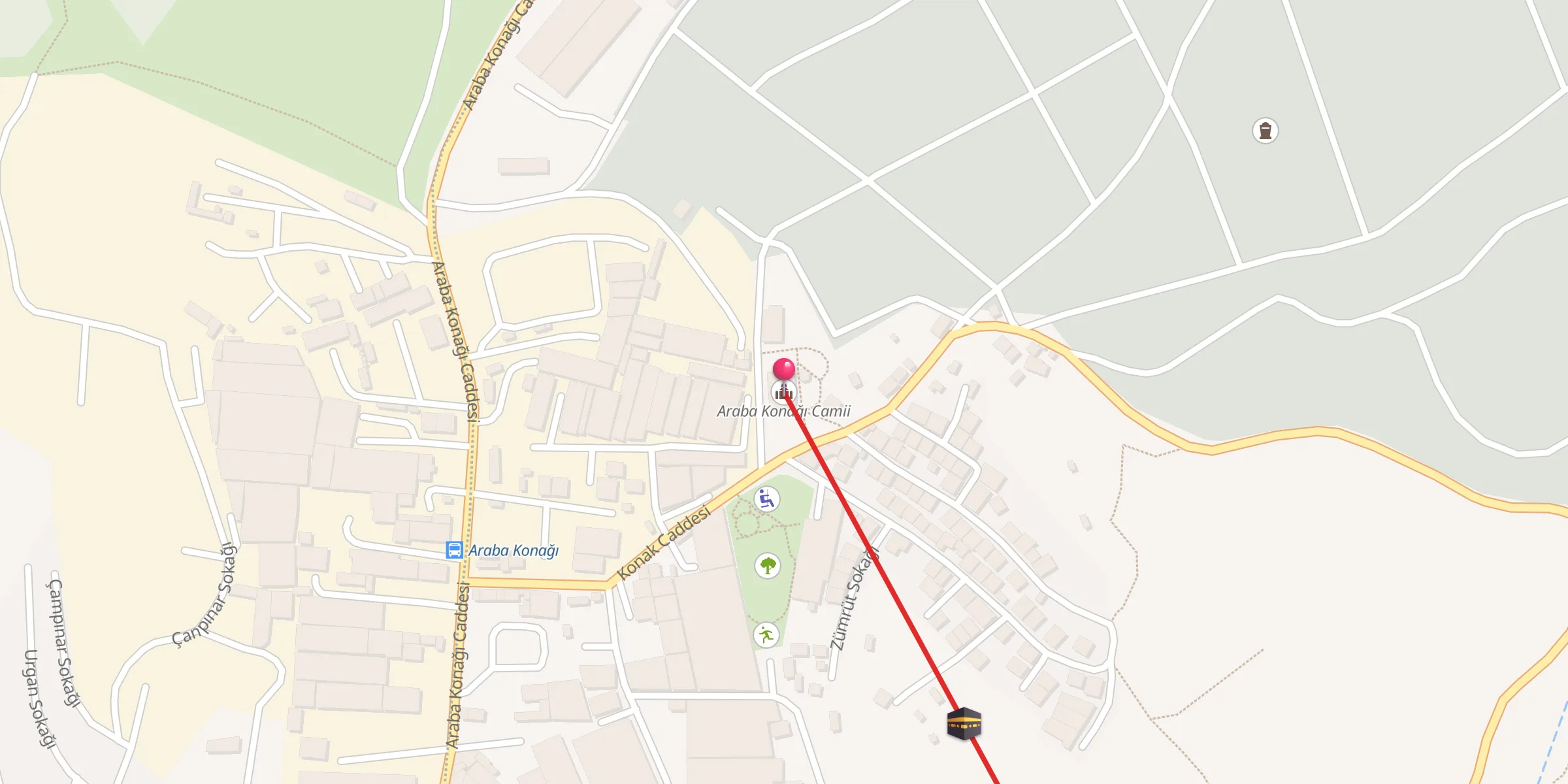 Carte de localisation : Araba Konağı Camii