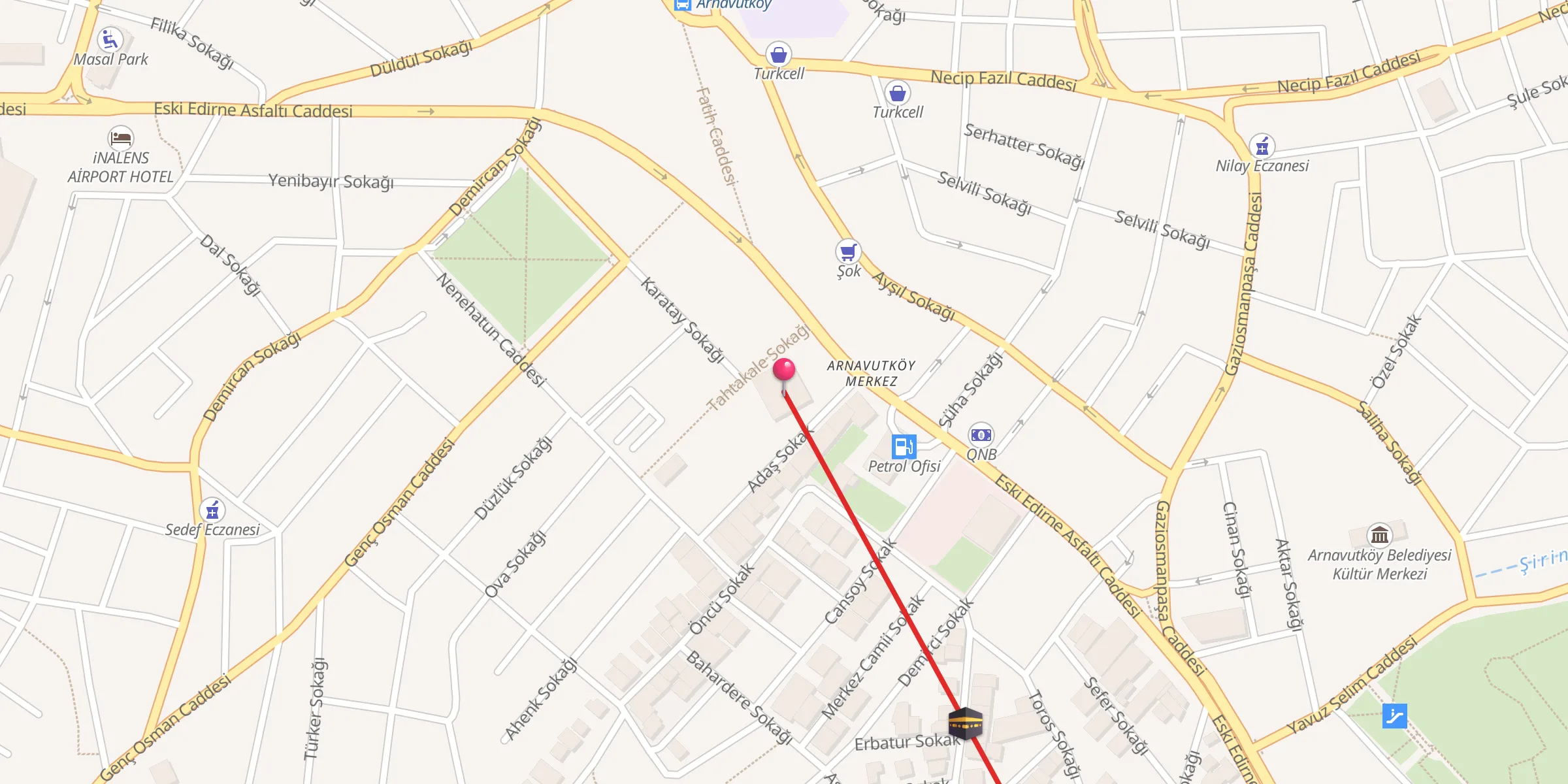 Carte de localisation : Arnavutköy Merkez Camii