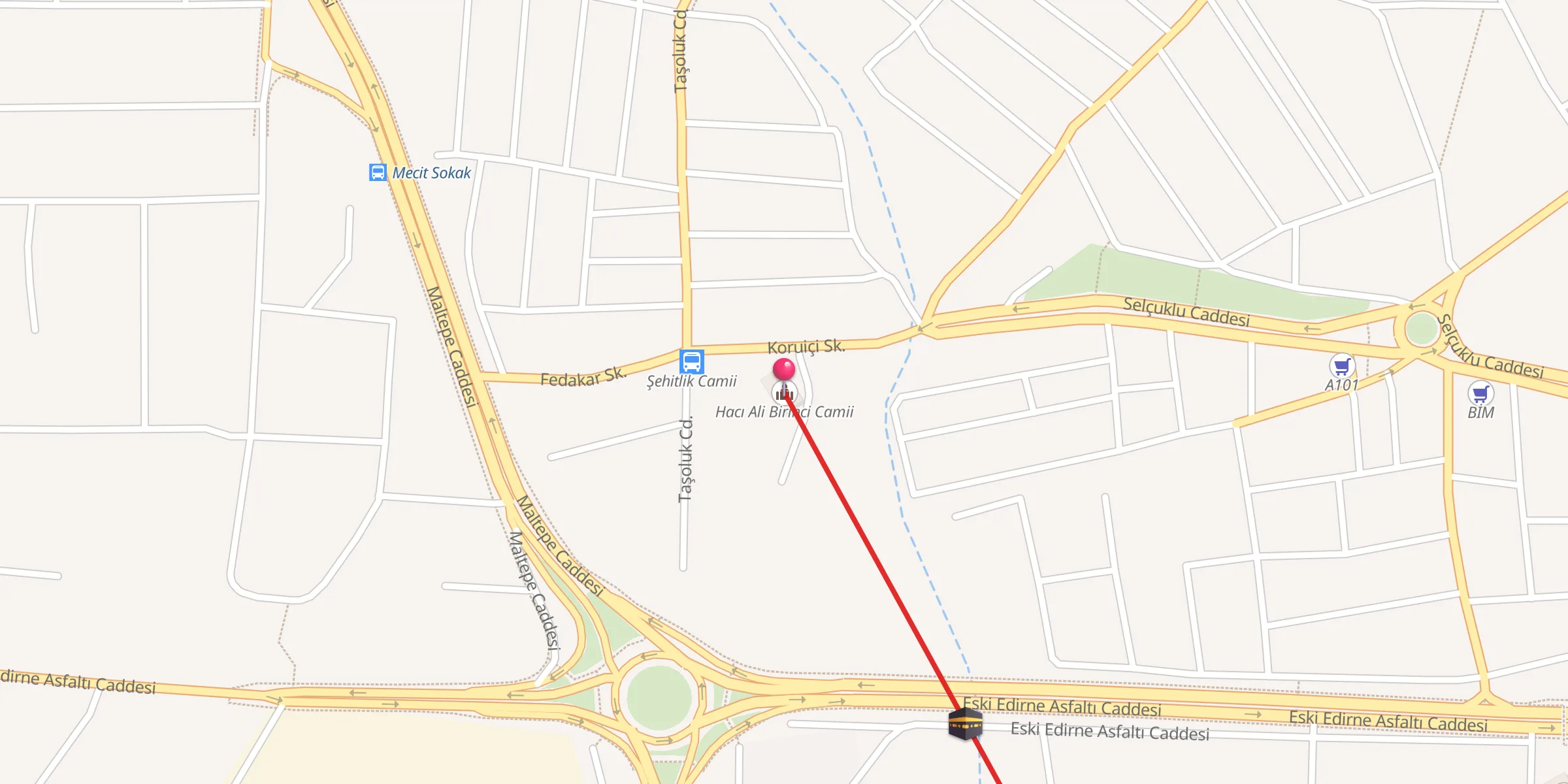 Carte de localisation : Hacı Ali Birinci Camii